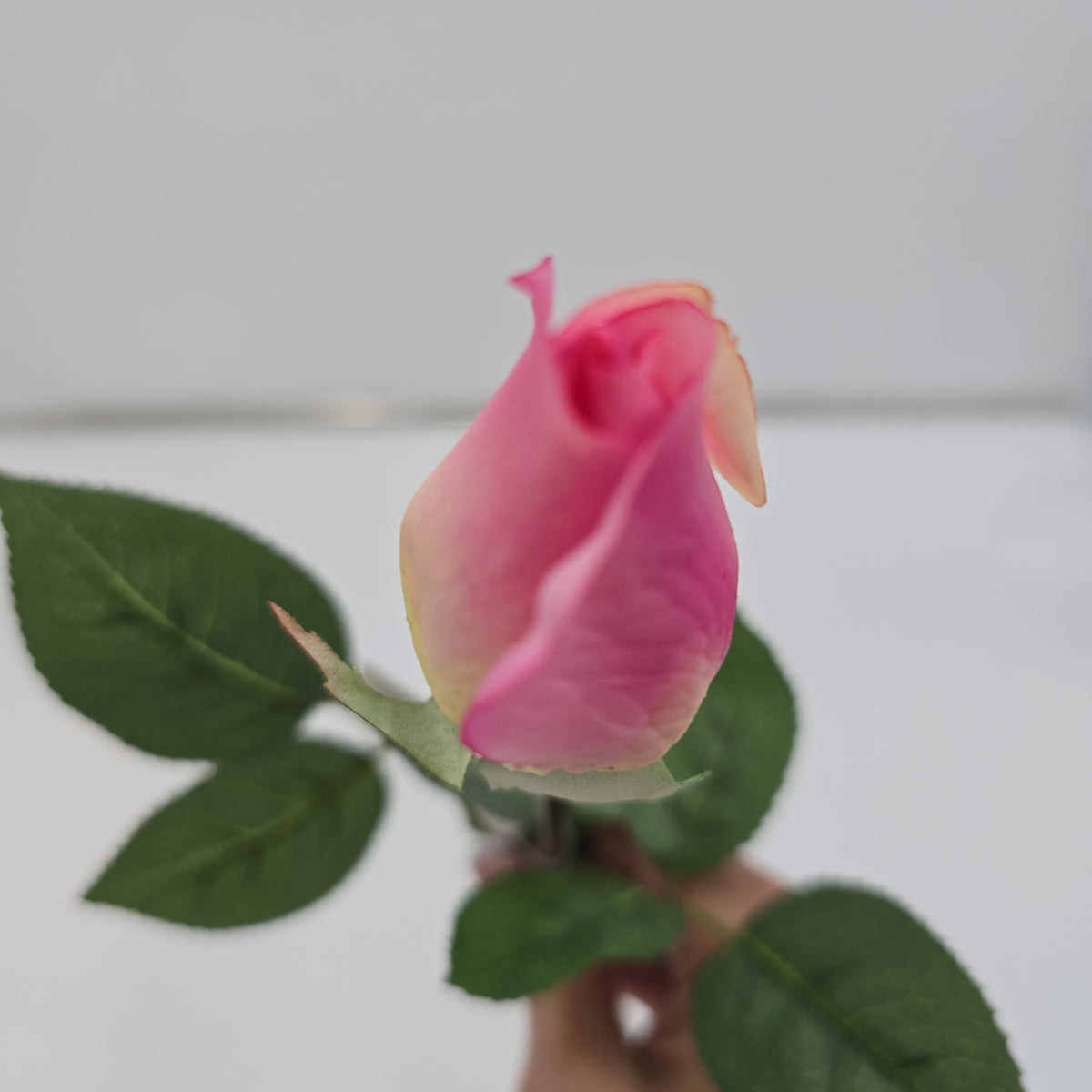 Real touch rose bud-#ztr256-pk/lt