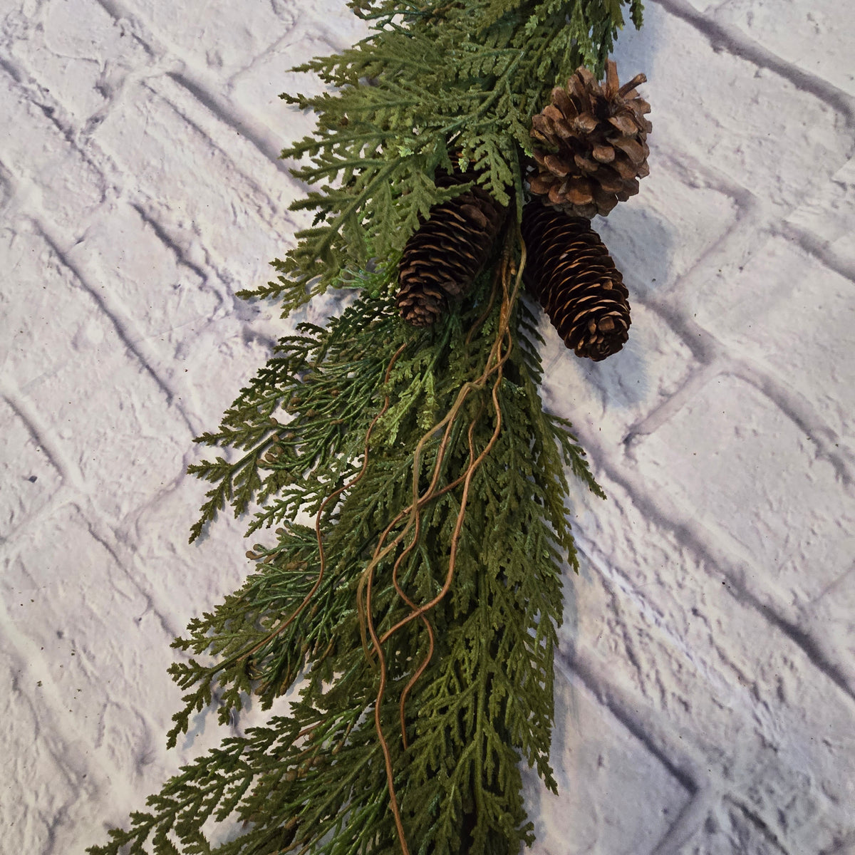 6ft Flocked Incense Cedar Garland--#137808