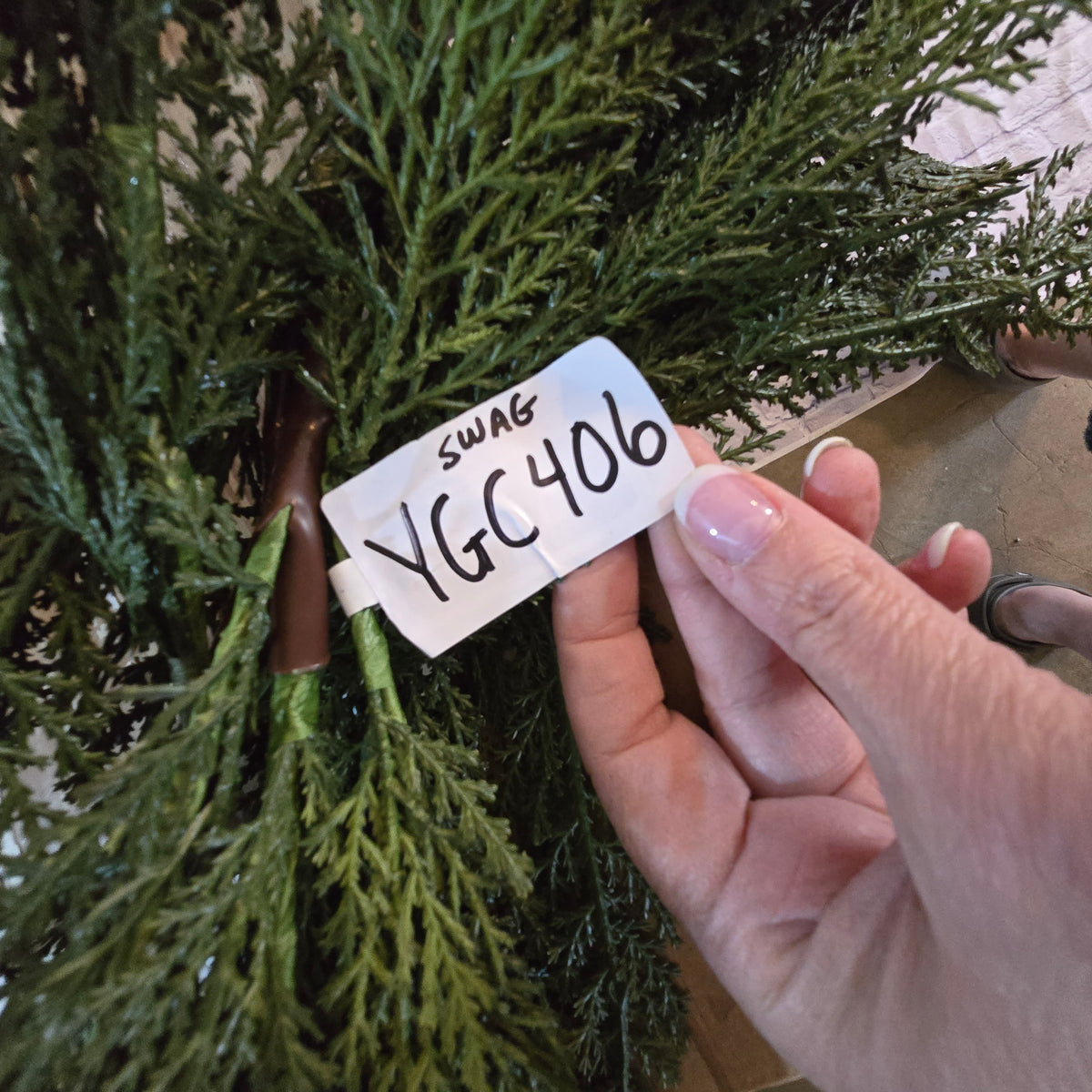 65&quot;CEDAR Mantle Swag Grld-#ygc406