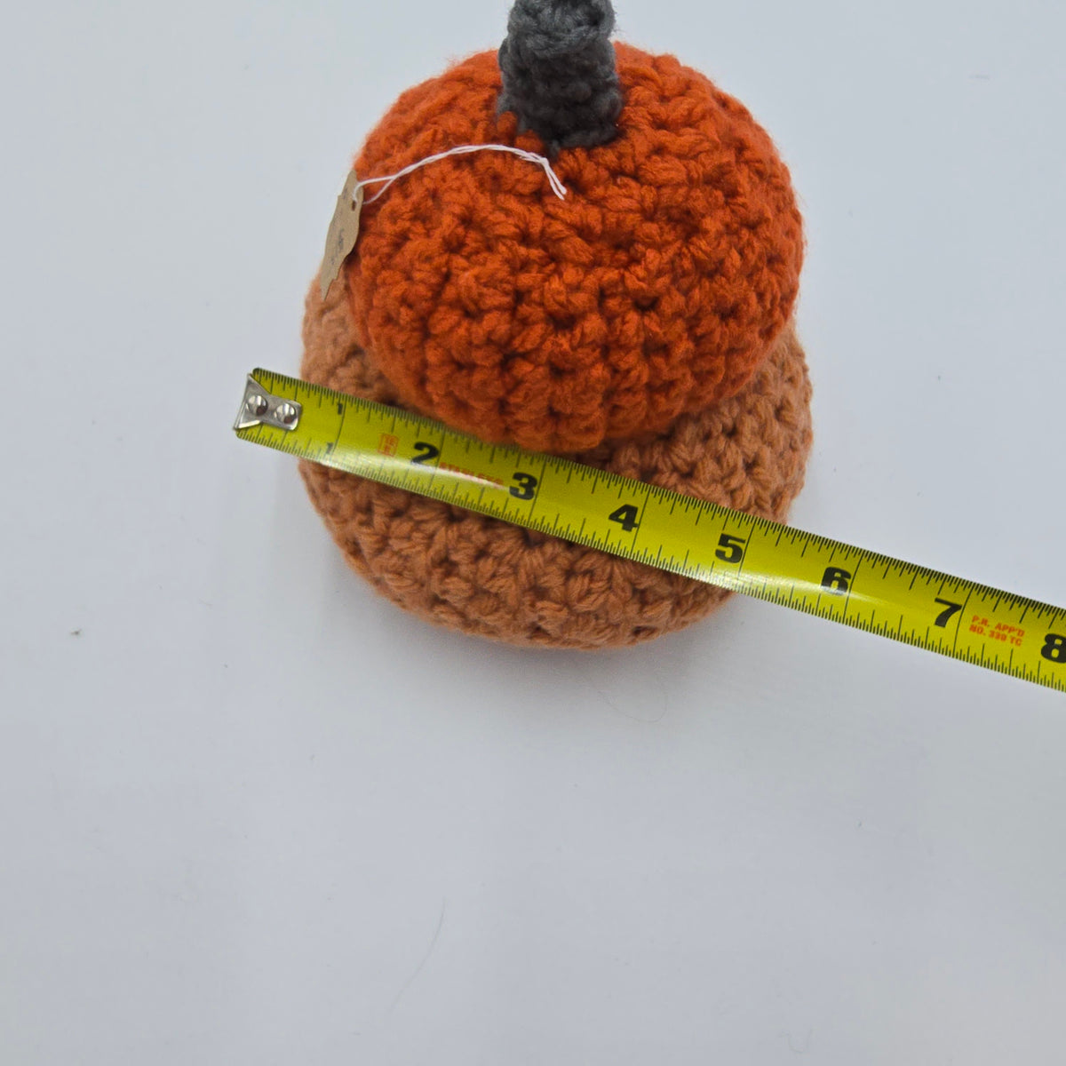 Double Handmade Pumpkin/Salmon-Orange #31--Crochet