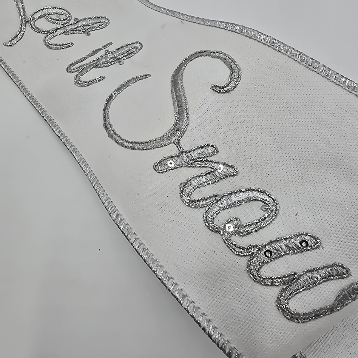 4&quot; Let it Snow Ribbon--#rw2793-wh/si