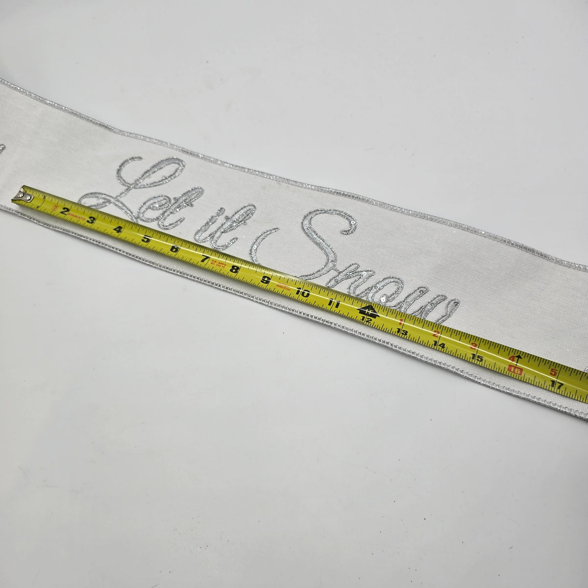4&quot; Let it Snow Ribbon--#rw2793-wh/si