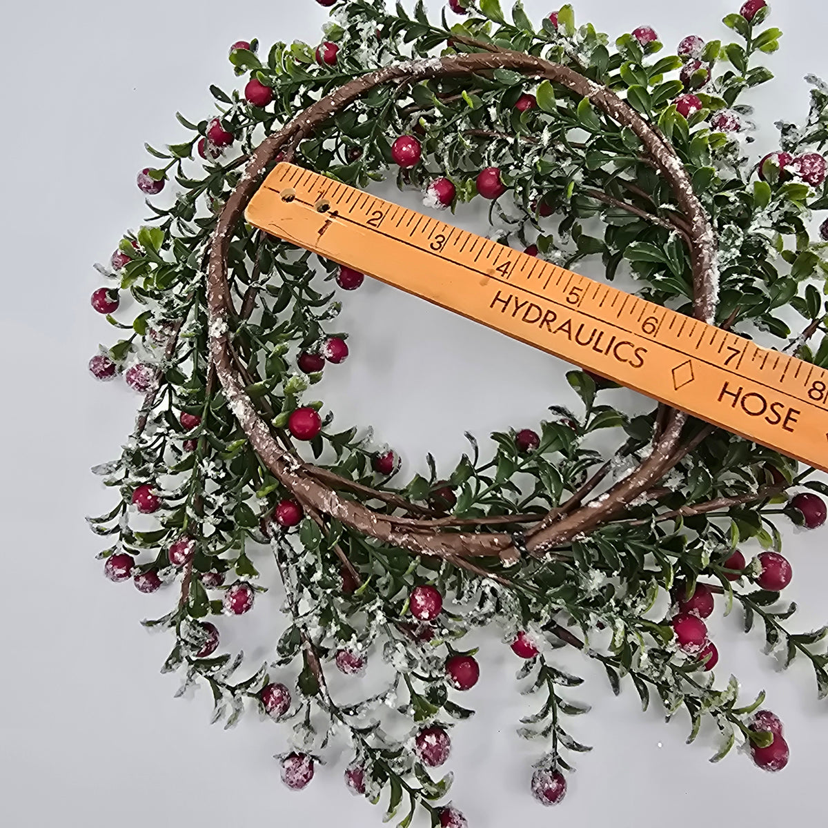 14&quot; Snowy Berry Candlering/wreath--#xbw210