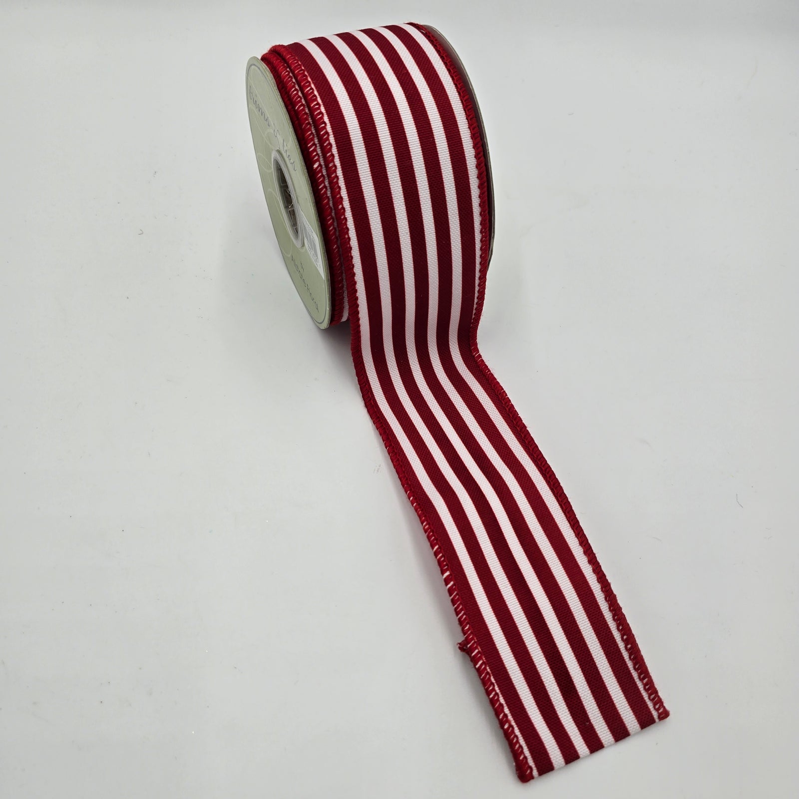 2.5" Striped Ribbon--#rw2209-re/wh