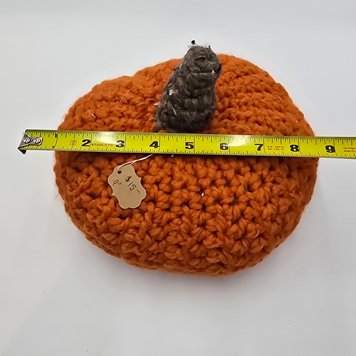 Lg Handmade Pumpkin/Orange #3--Crochet