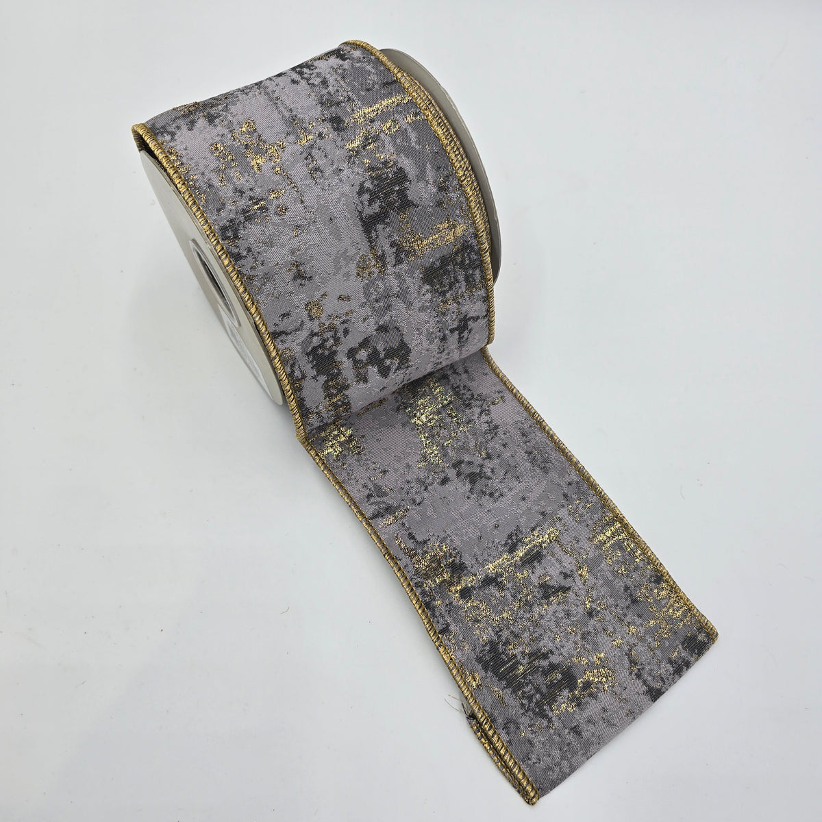 4&quot; Damask Metallic Ribbon--#237072