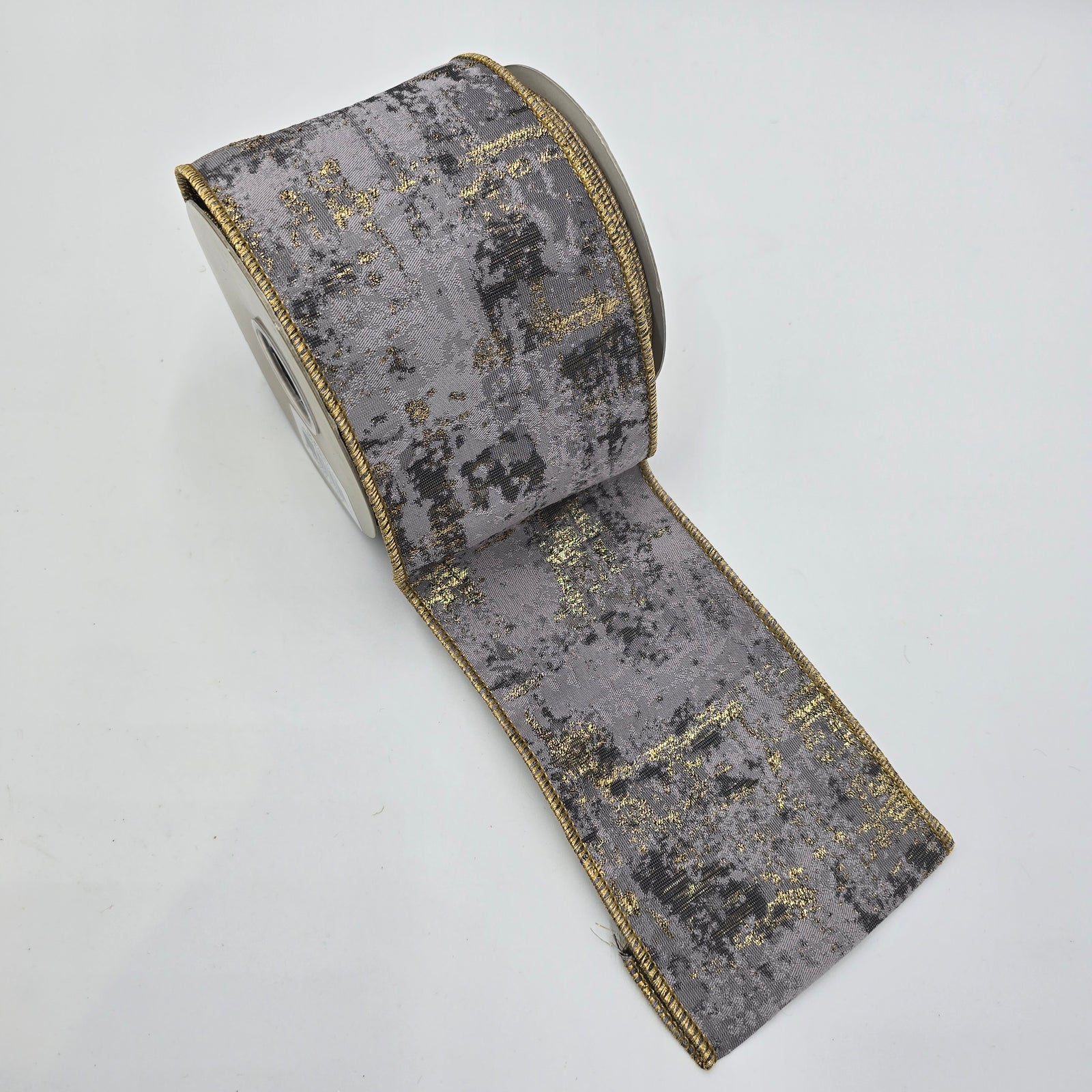 4" Damask Metallic Ribbon--#237072