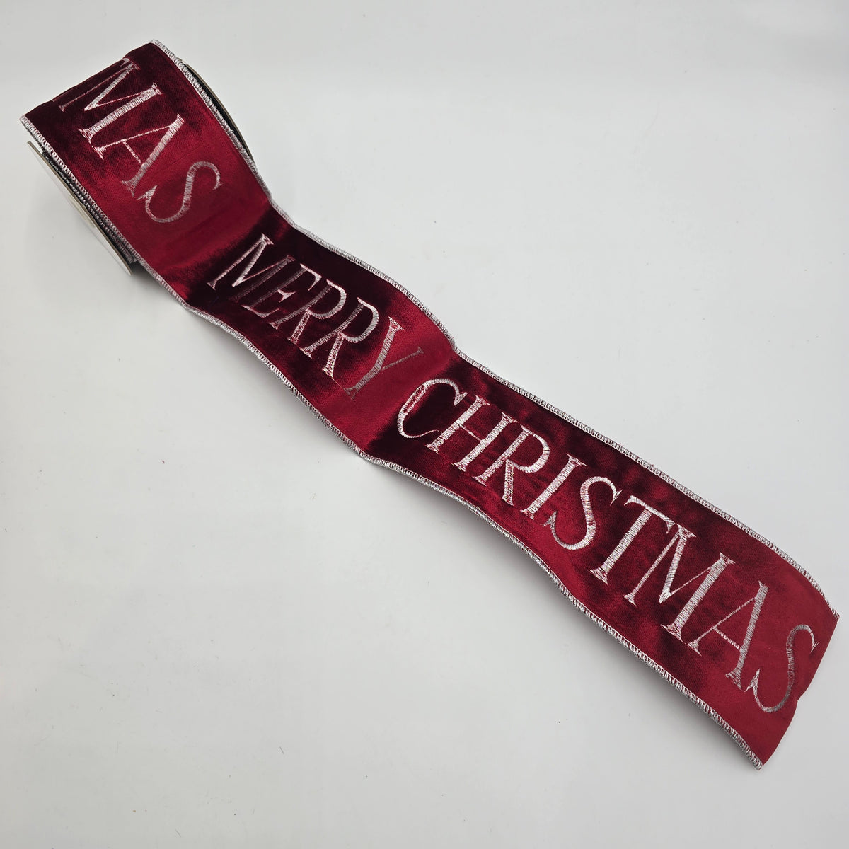 4&quot; Merry Christmas Velvet Ribbon--#rv3324