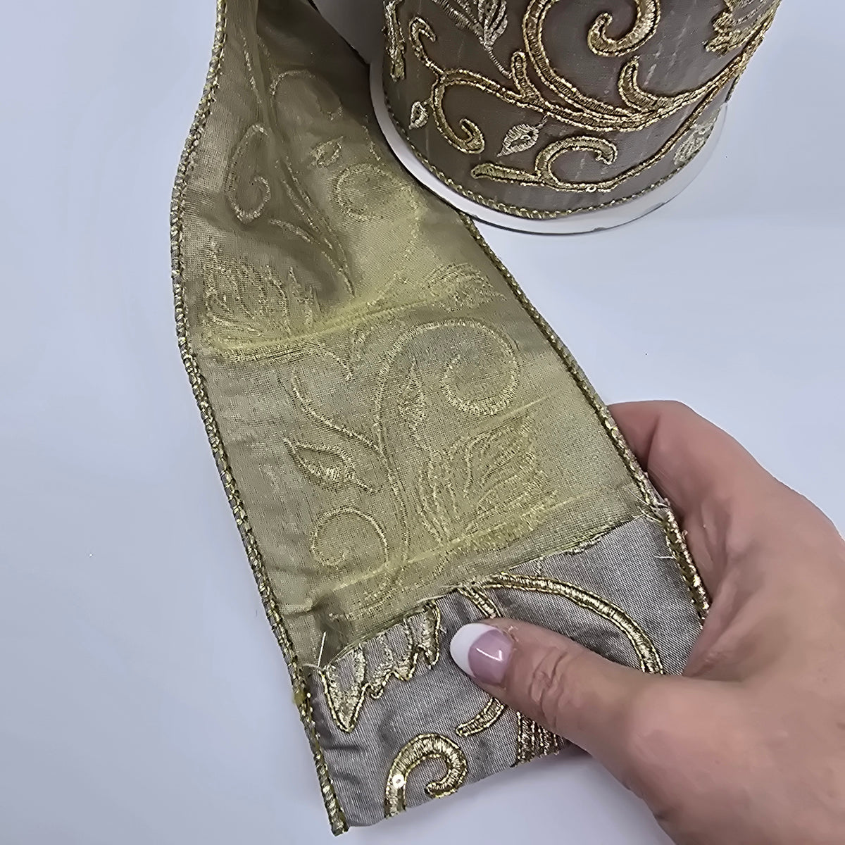 4&quot; Leaf embroidery ribbon--#rw2445