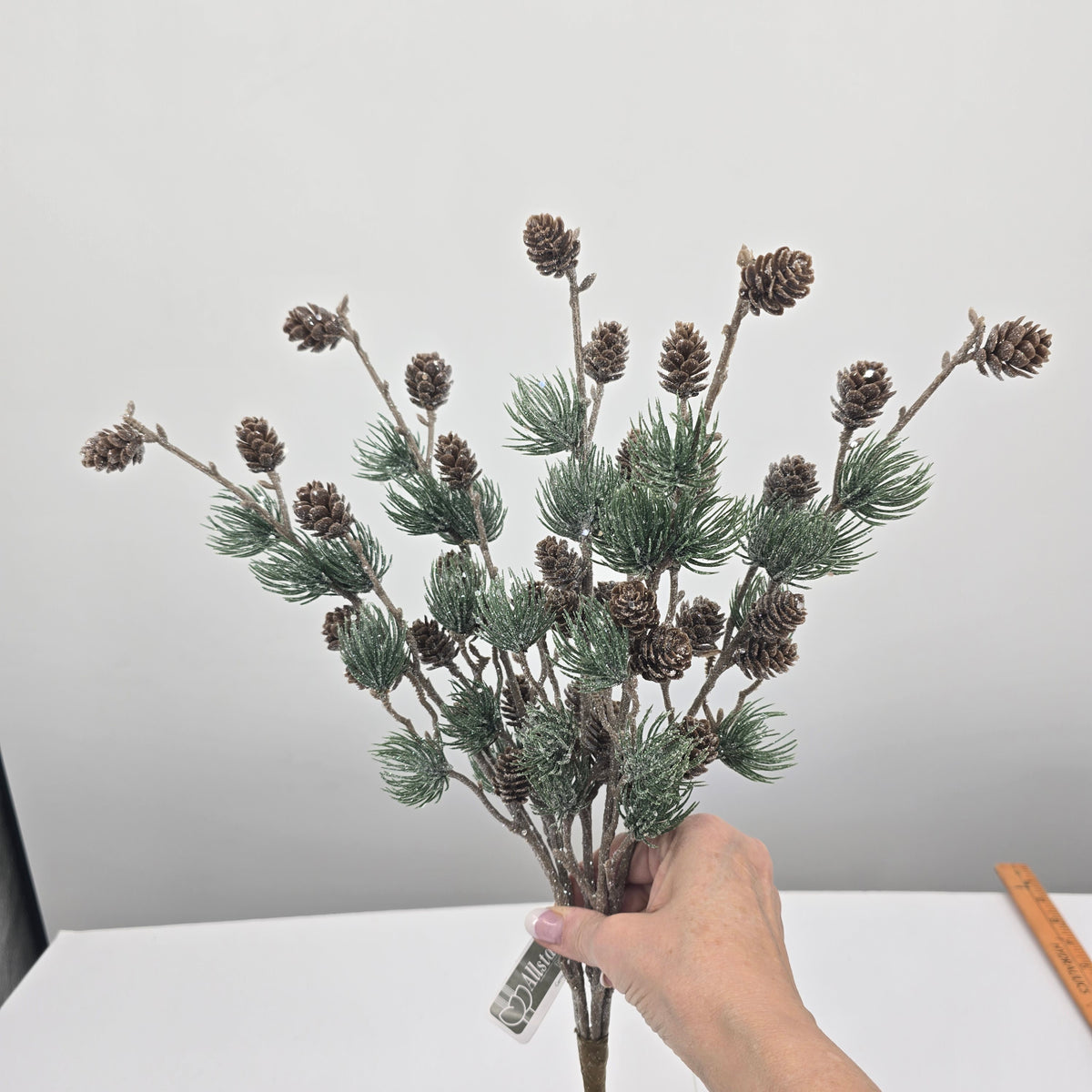 17&quot; Icy Glitter Pine Bush--#xds317