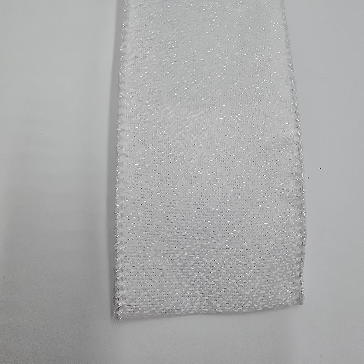 2.5&quot; Glittered Ribbon--#rw0046-wh
