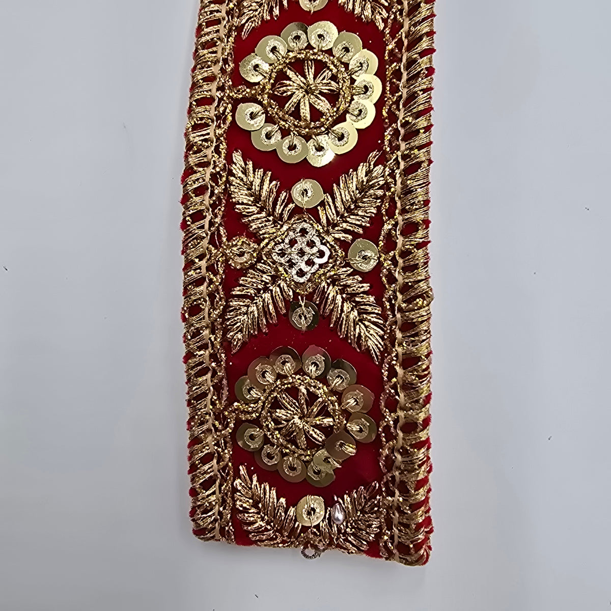 1.5&quot; Jewel Trim Velvet Ribbon--#rv2734