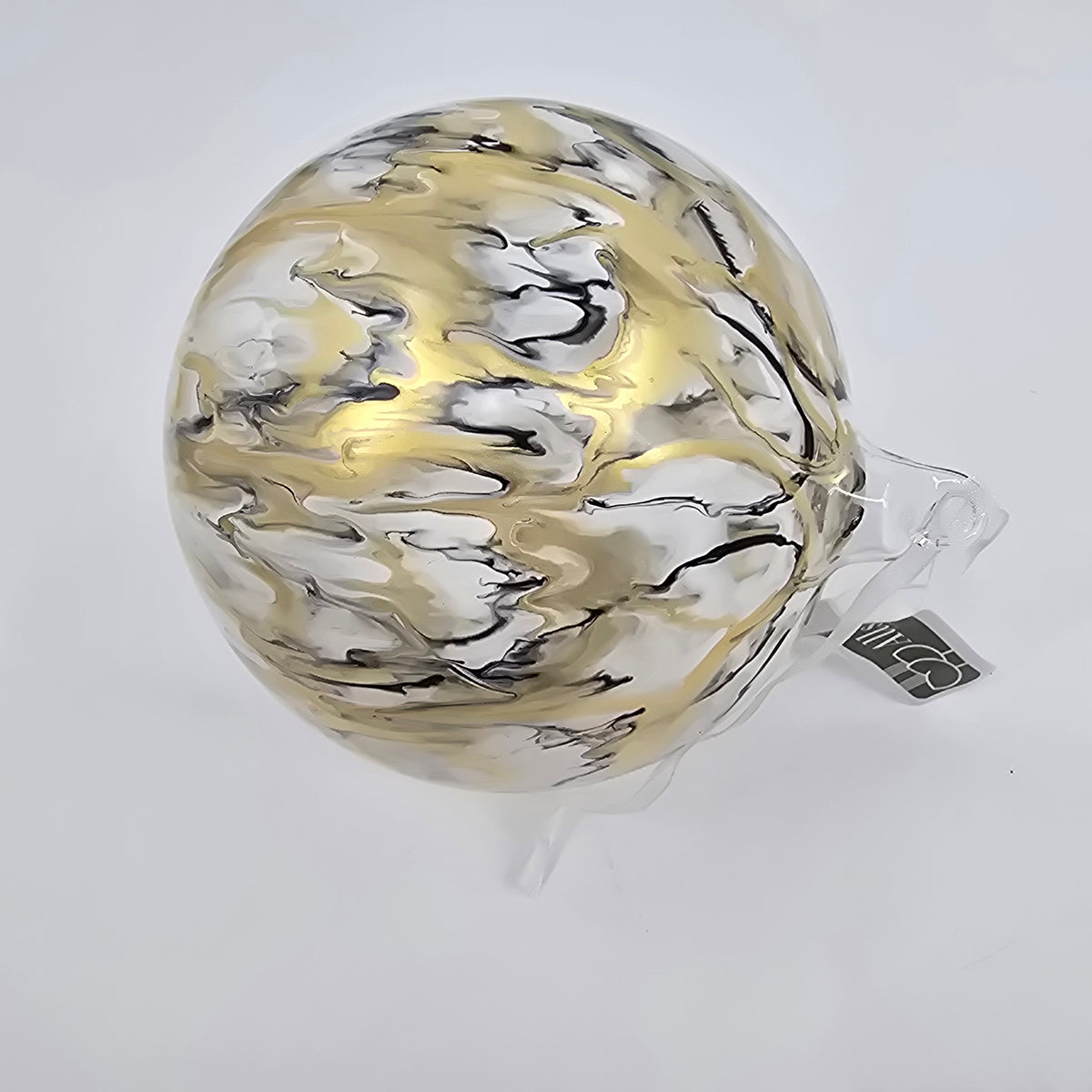 6&quot; Glass Ball Orn/Swirl--#xgm275
