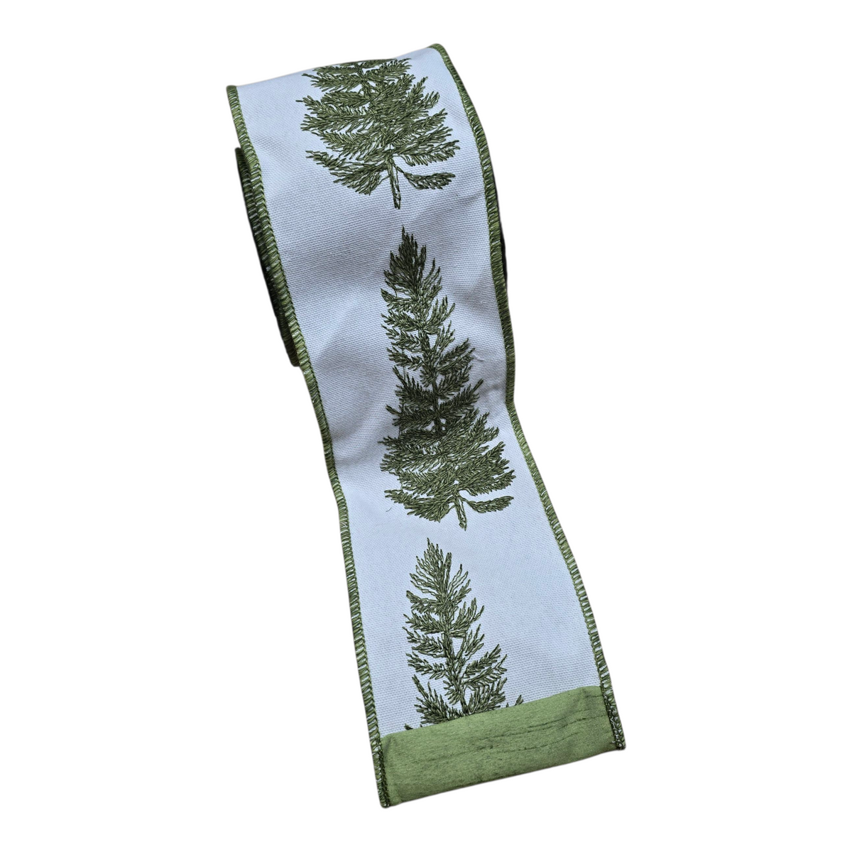 4&quot; Pine Embroidered Ribbon -- #rw6835