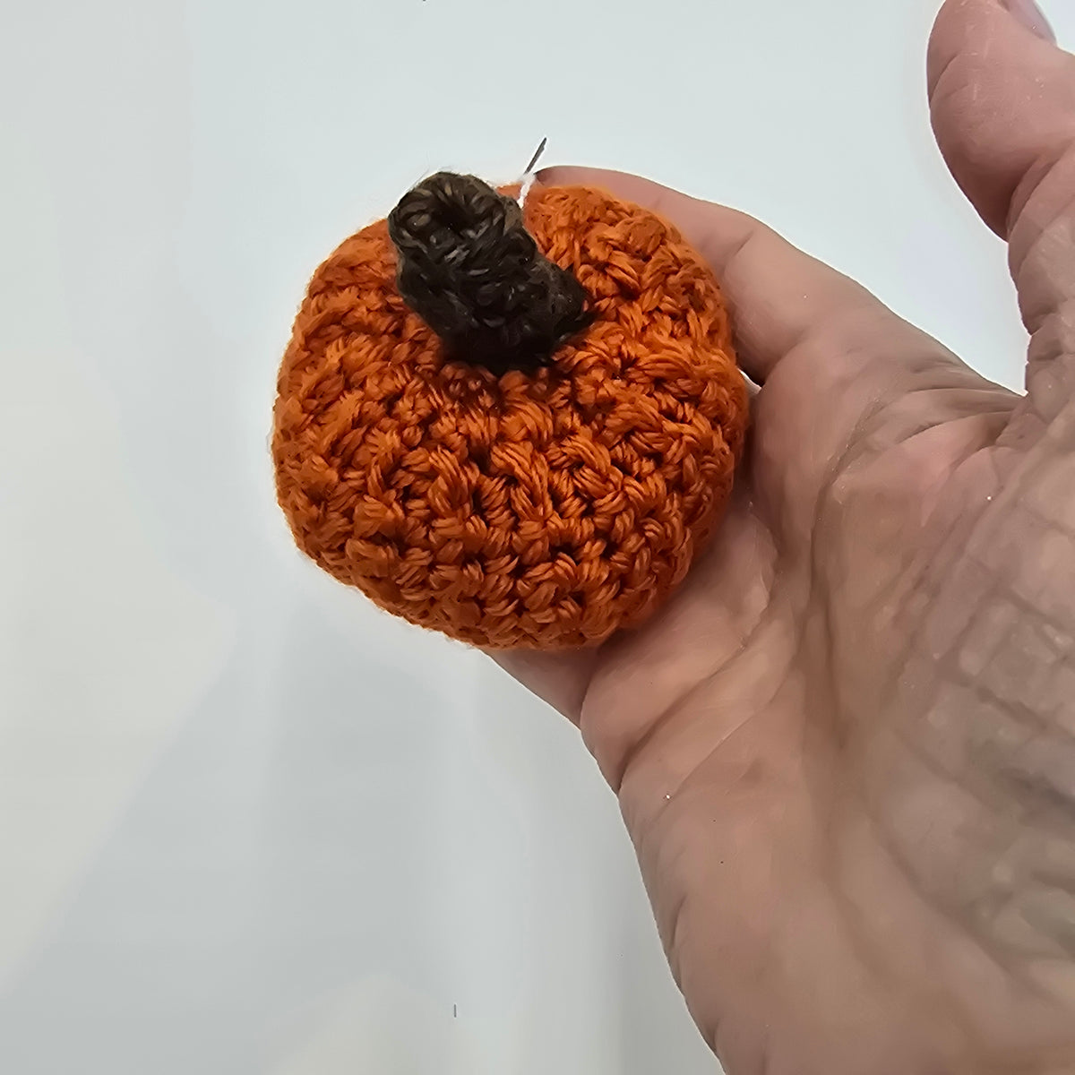 Mini Handmade Pumpkin/Orange #42--Crochet