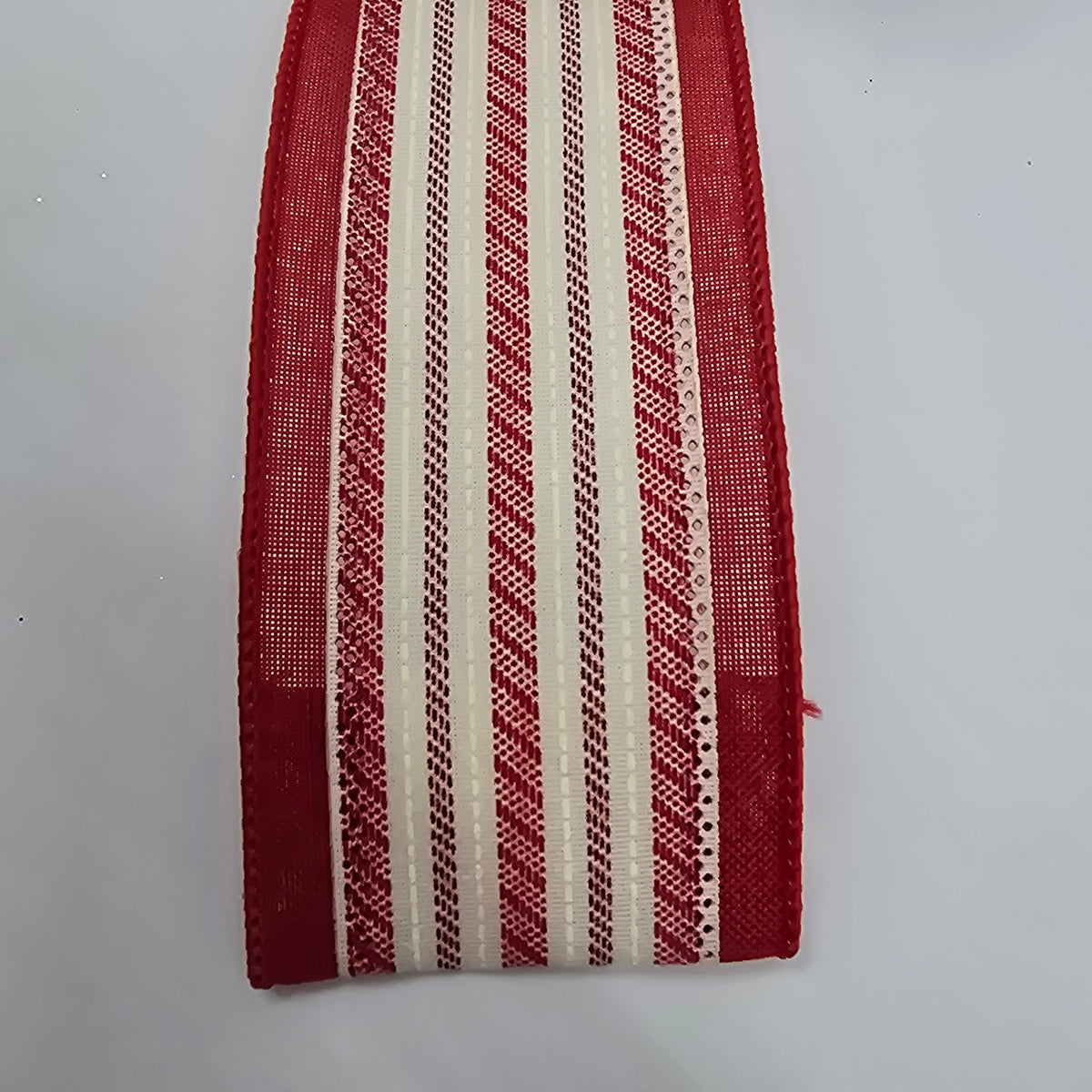 2.5&quot; Stripe Ribbon #rw2500-re/wh