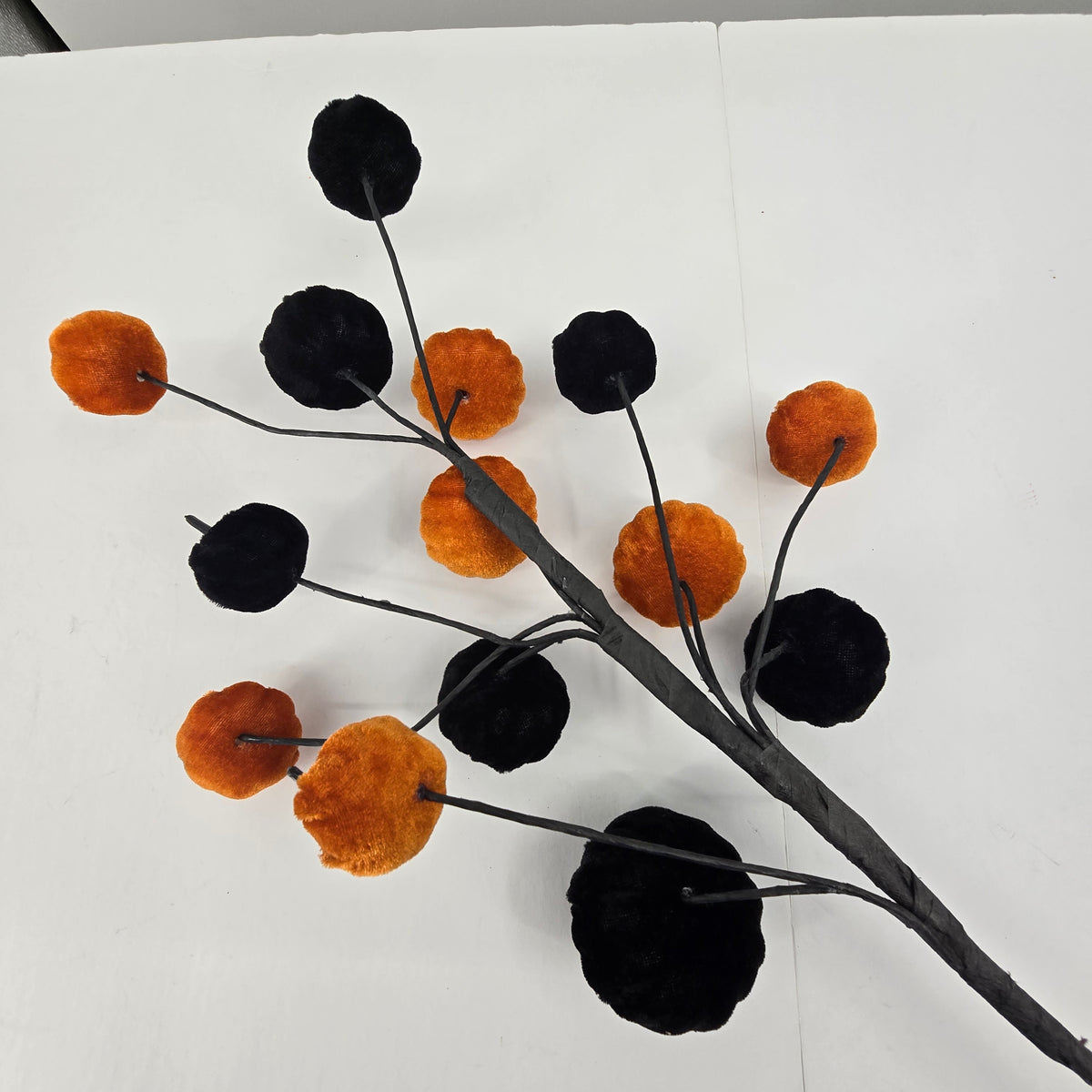 30&quot; Velvet Pumpkin Spray--#afs118