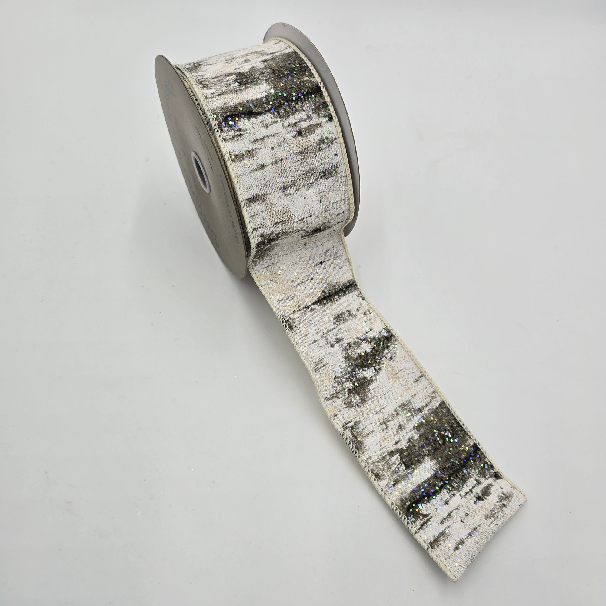 2.5" Birch Print Ribbon/Sparkle--#238460