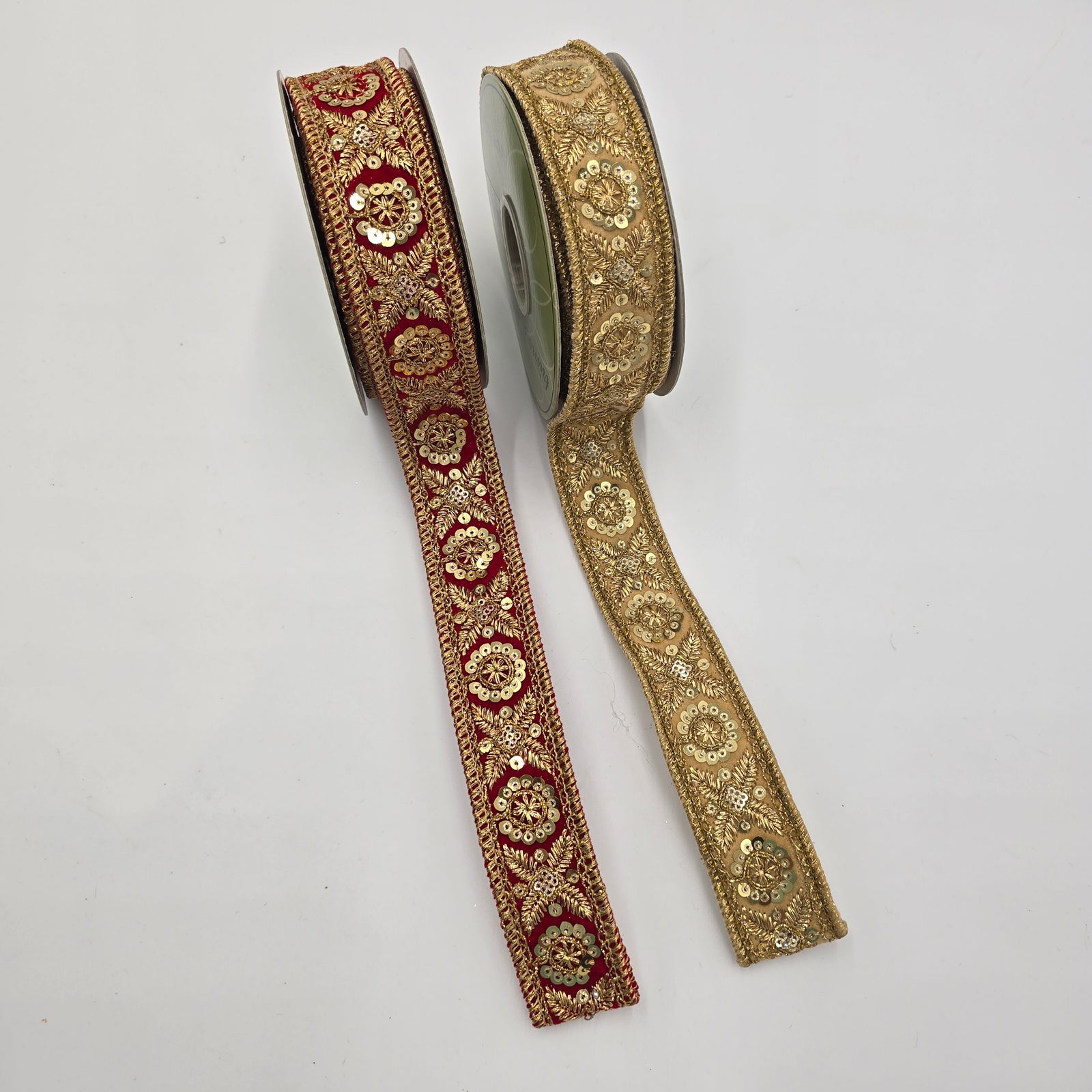 1.5" Jewel Trim Velvet Ribbon--#rv2734