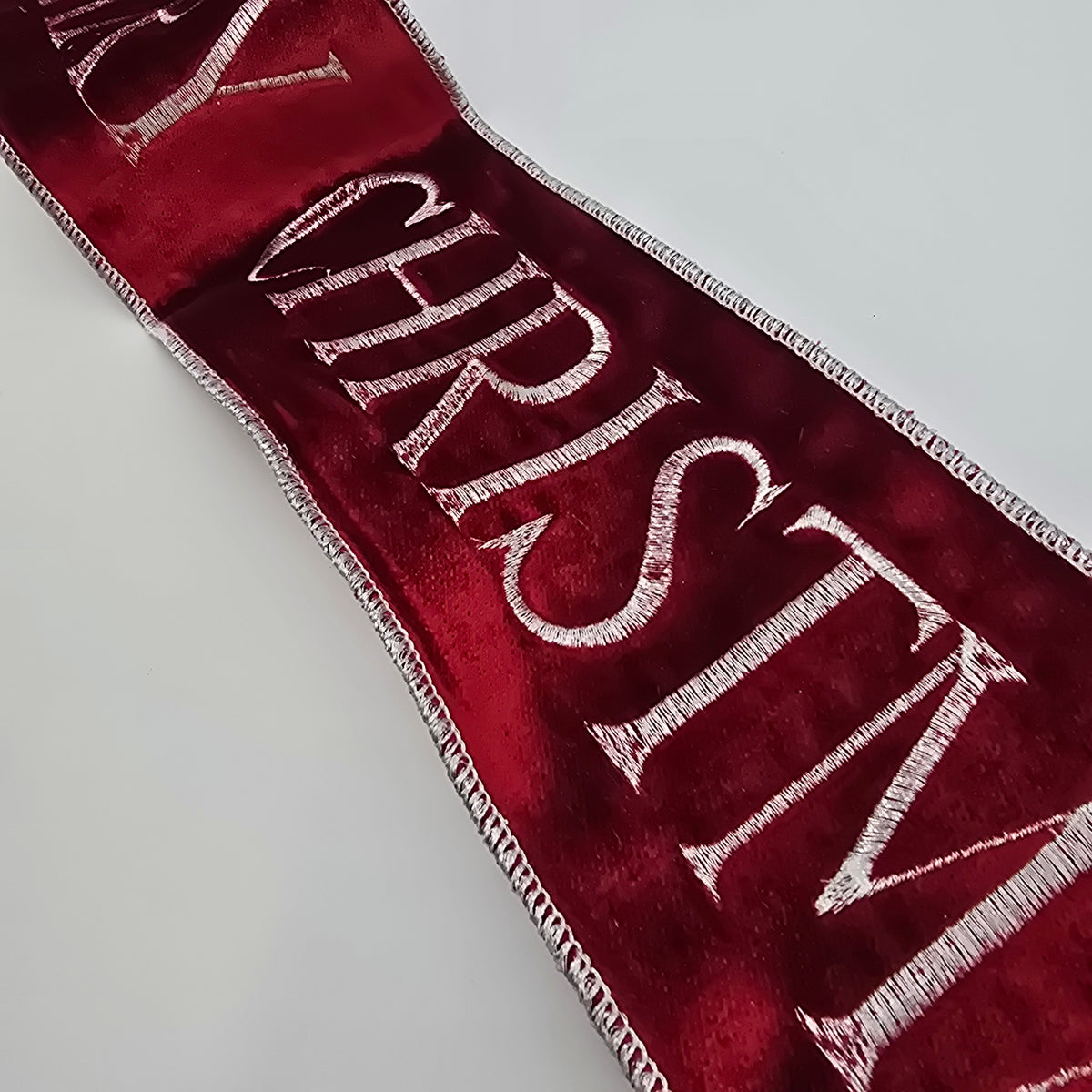 4&quot; Merry Christmas Velvet Ribbon--#rv3324