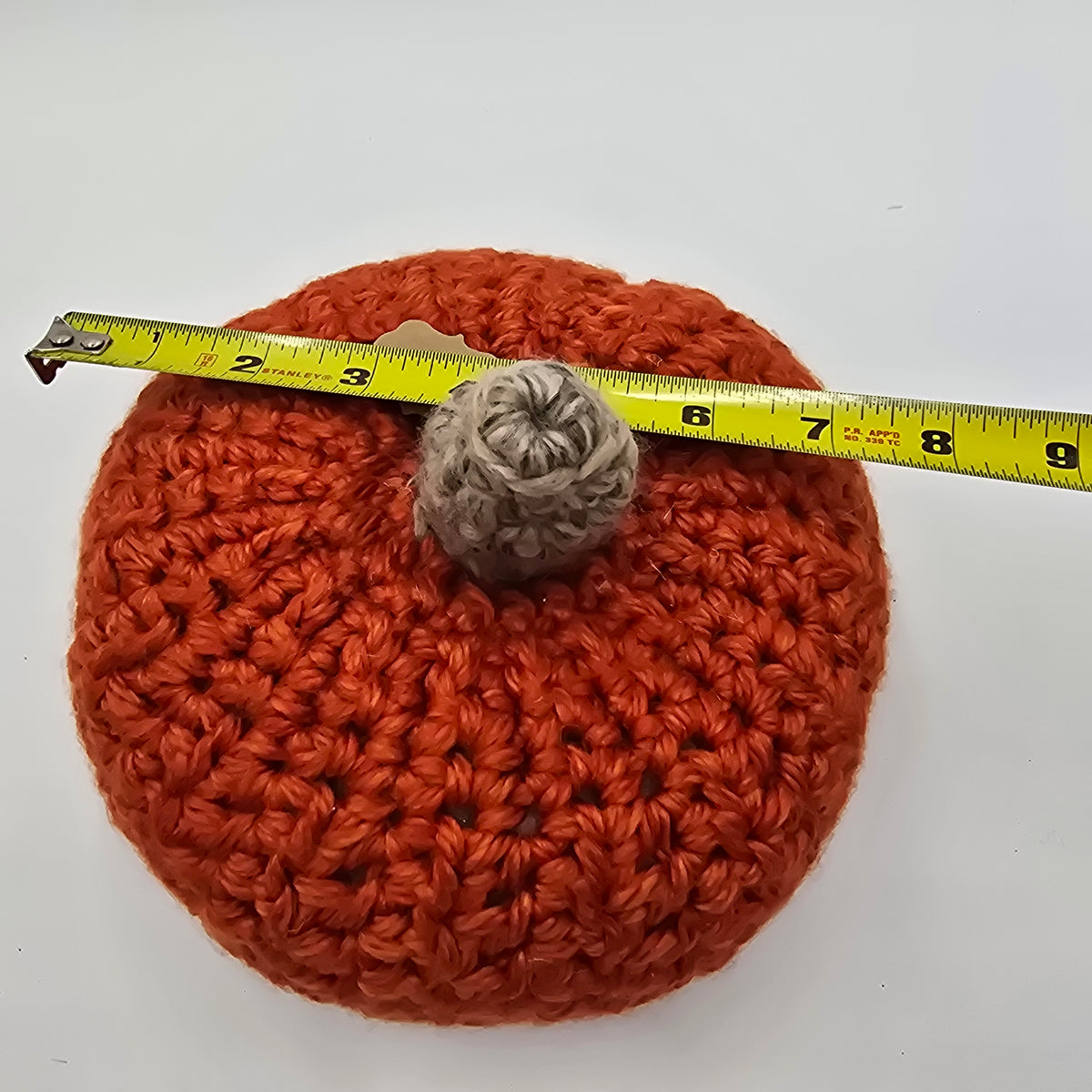 Lg Handmade Pumpkin/Rust #1--Crochet