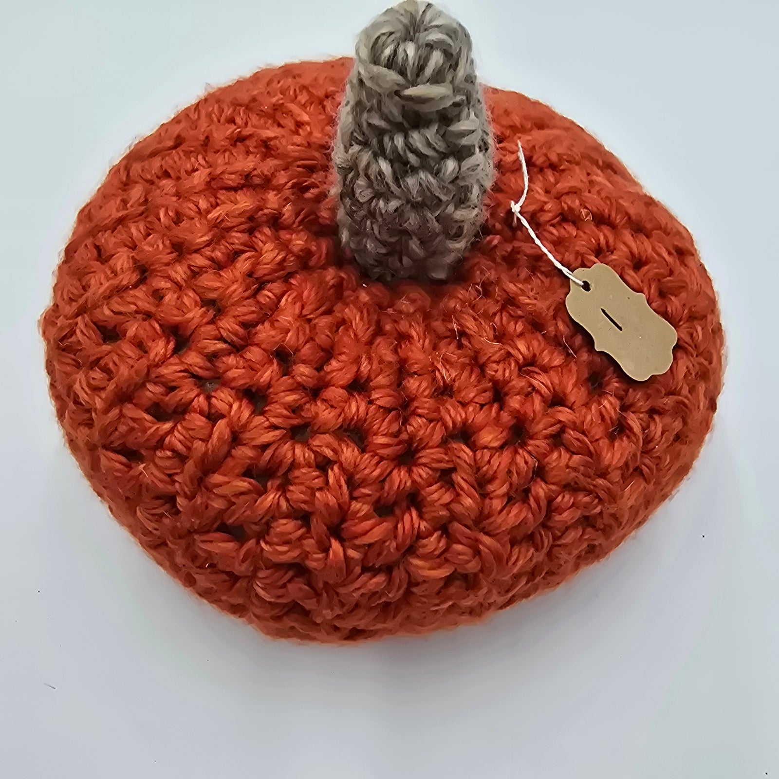 Lg Handmade Pumpkin/Rust #1--Crochet