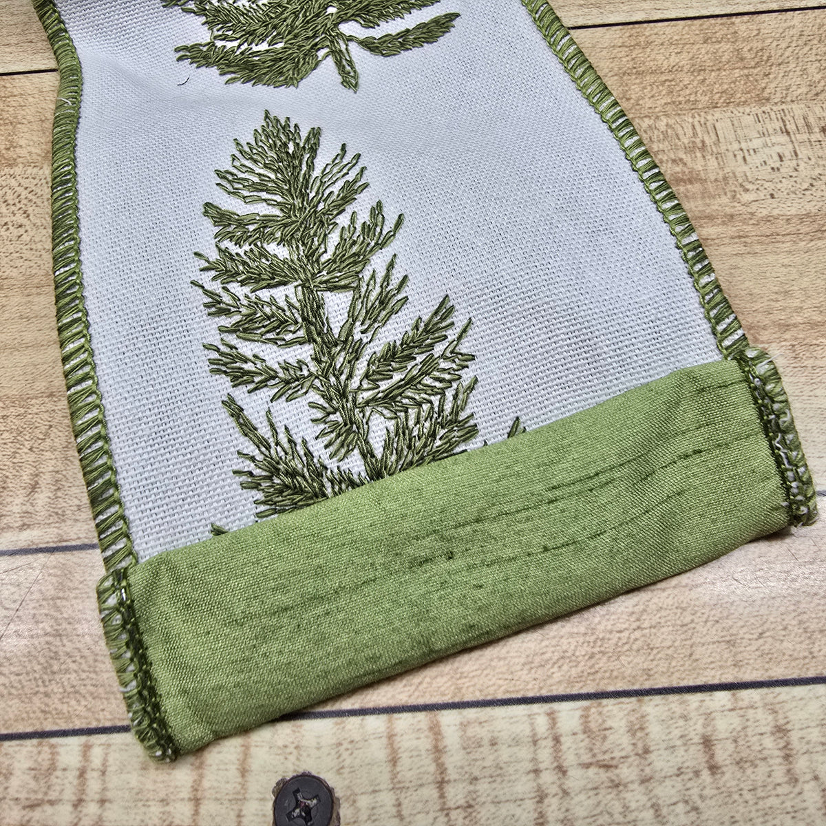 4&quot; Pine Embroidered Ribbon -- #rw6835
