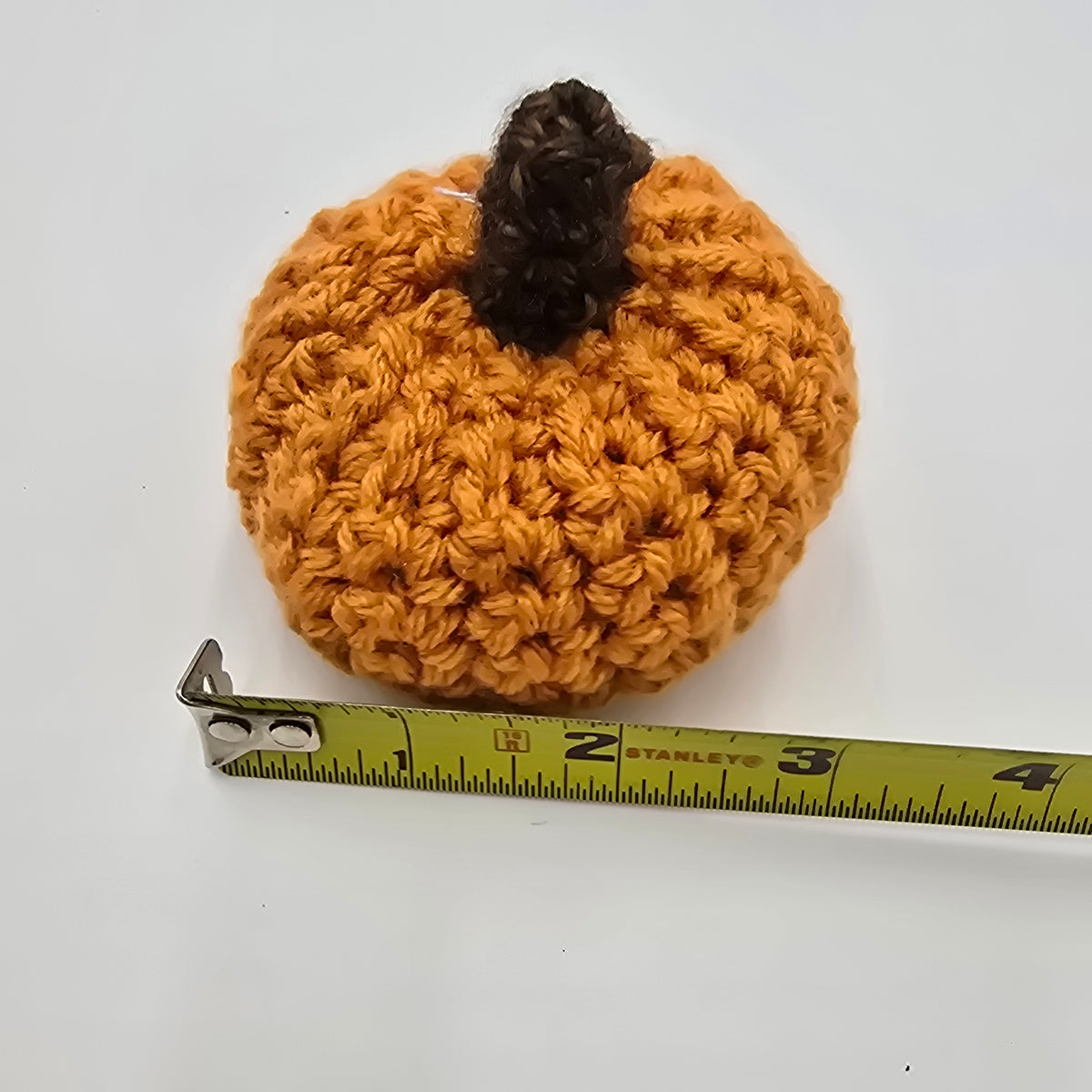 Mini Handmade Pumpkin/Lite Orange #45--Crochet