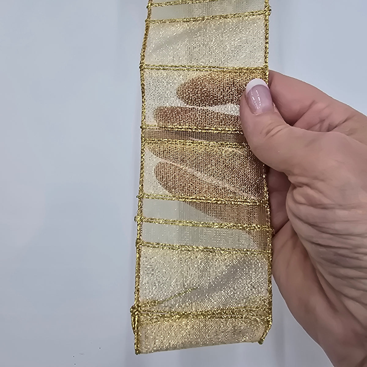 2.5&quot; Sparkle Mesh Ribbon--#re1001-go