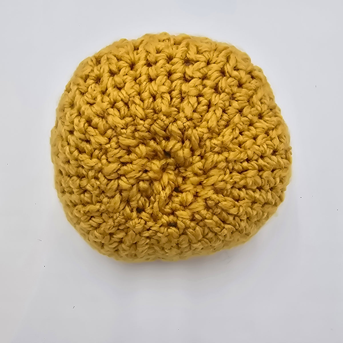 Med Handmade Pumpkin/Mustard #7--Crochet