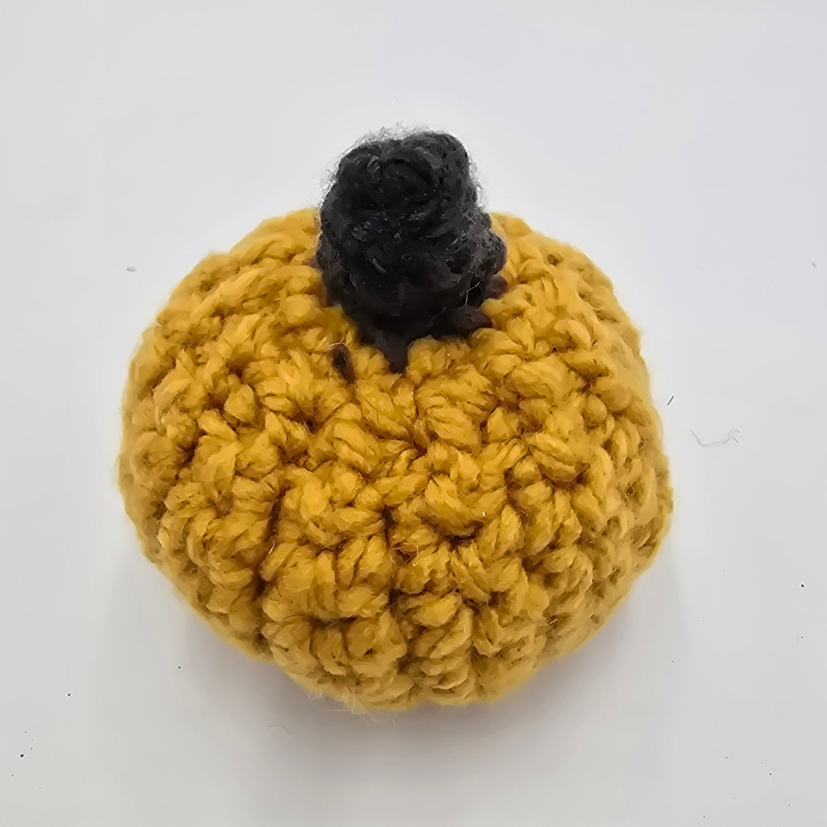 Sm Handmade Pumpkin/Mustard #22--Crochet