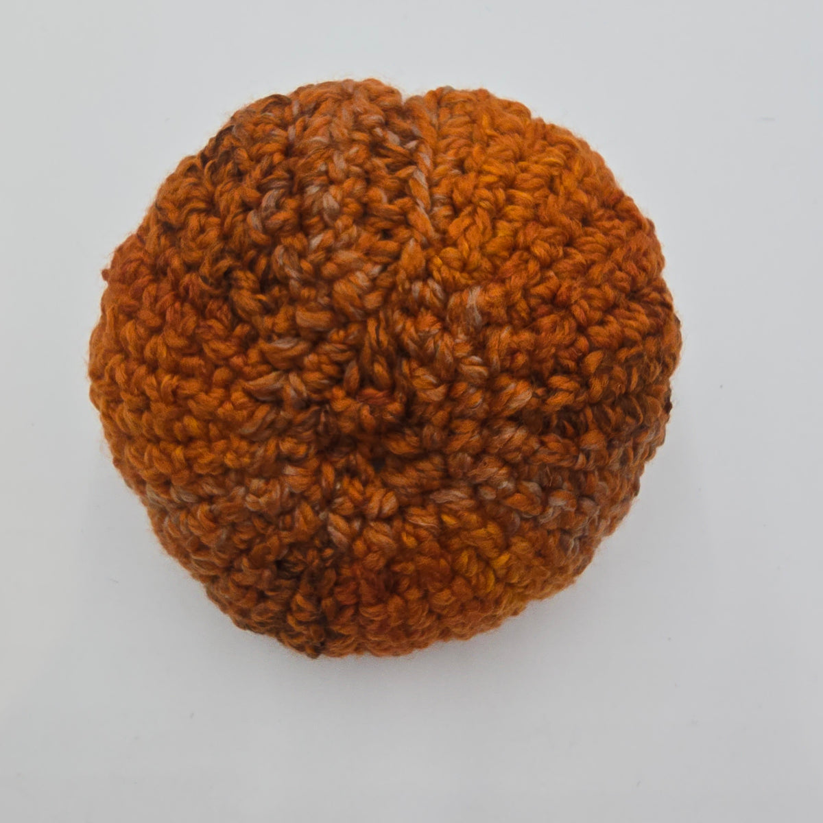 Med Handmade Pumpkin/Rust #15--Crochet