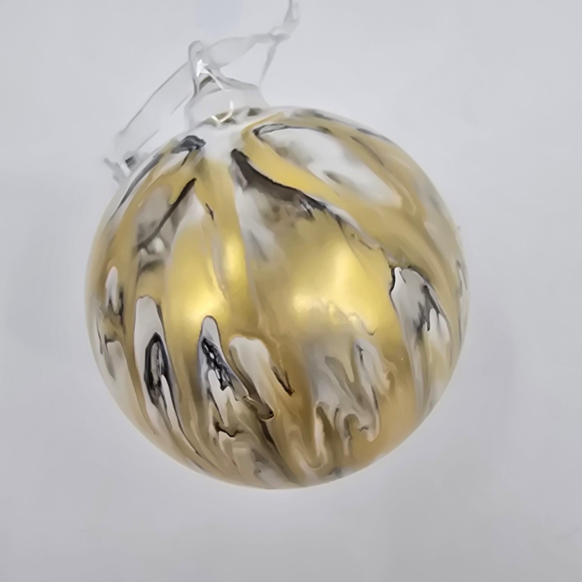 4" Glass Ball Orn/Swirl--#xgm274