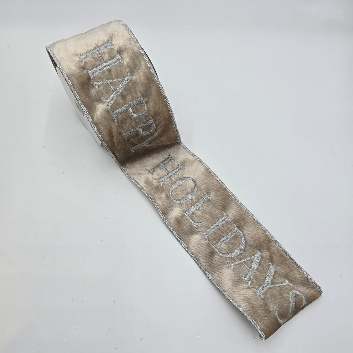 4&quot; Happy Holidays Velvet Ribbon--#rv3326