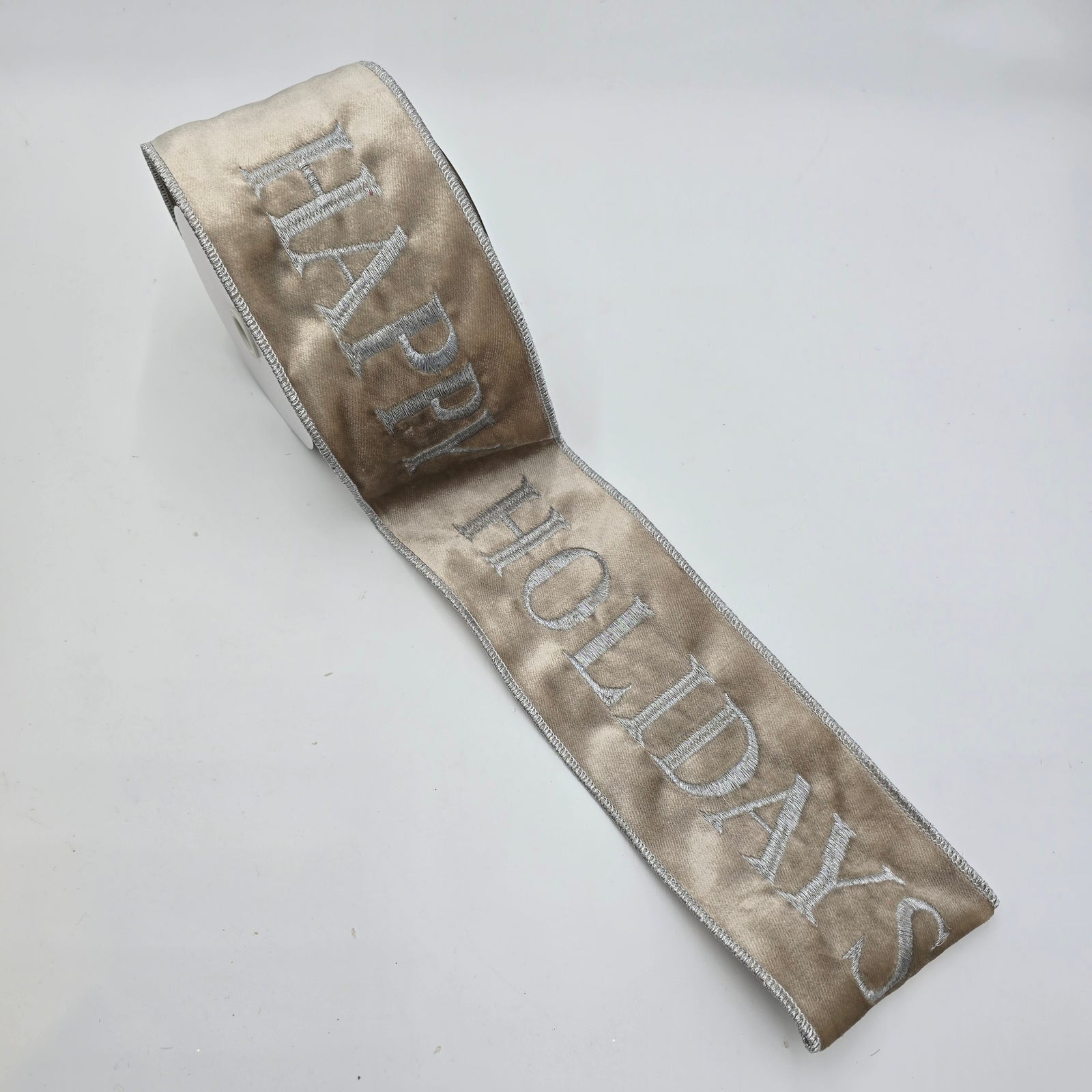 4" Happy Holidays Velvet Ribbon--#rv3326