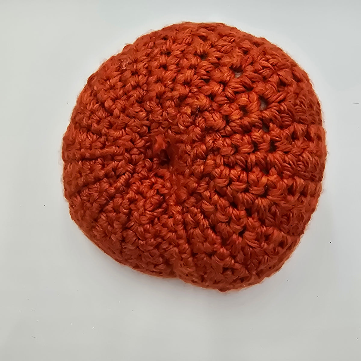 Lg Handmade Pumpkin/Rust #1--Crochet