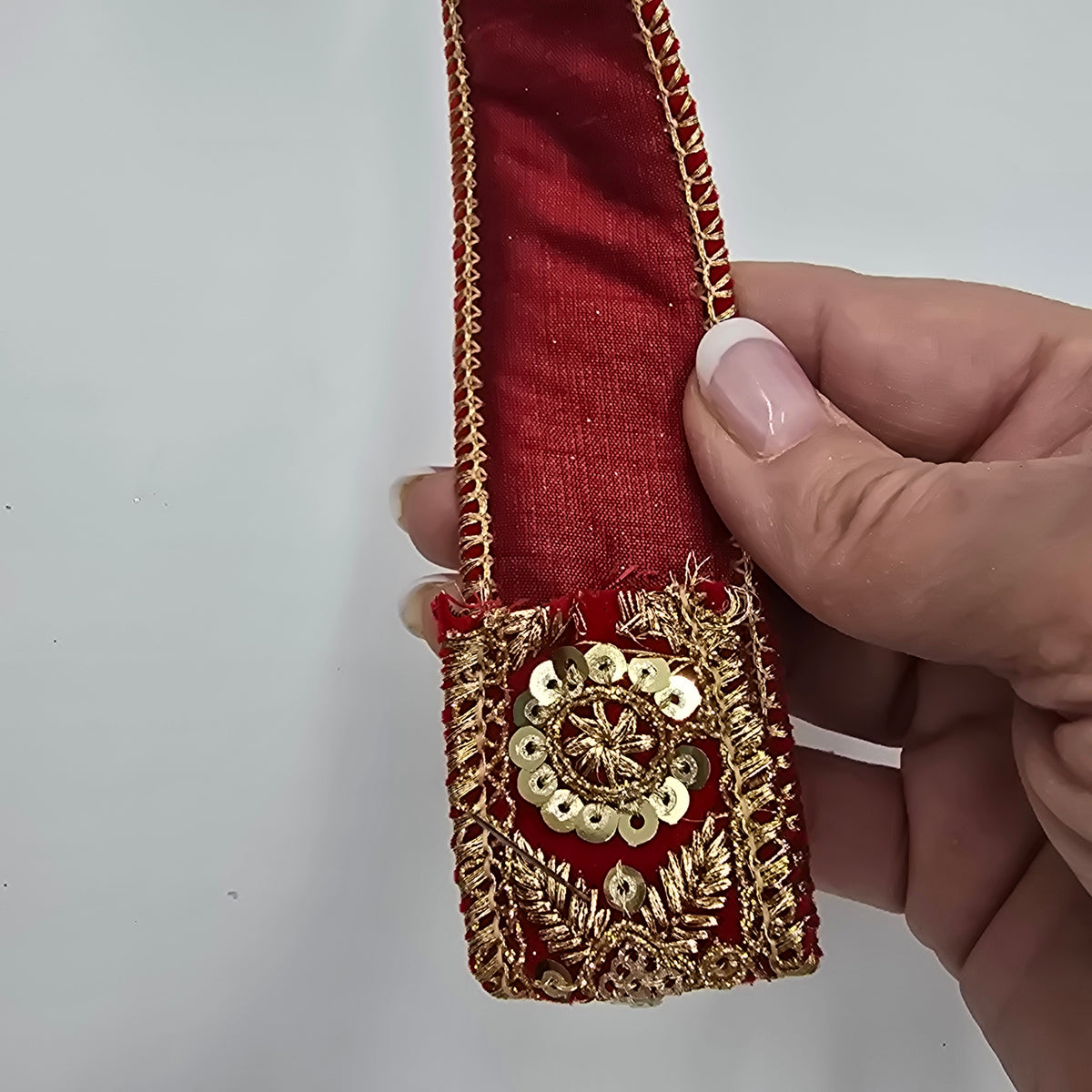 1.5&quot; Jewel Trim Velvet Ribbon--#rv2734