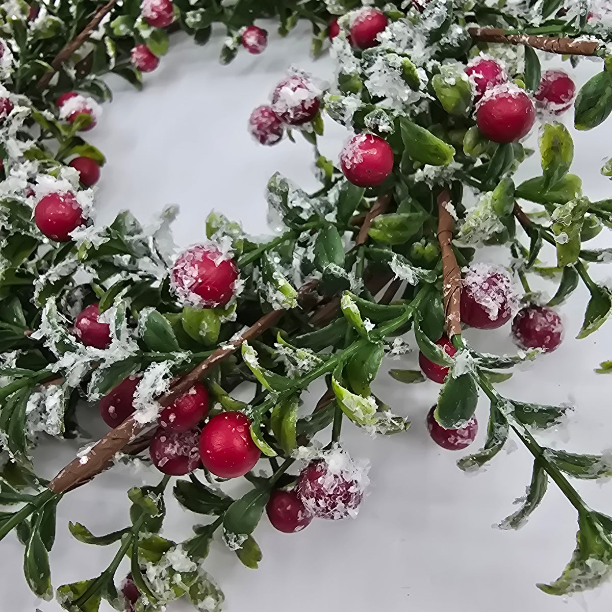 14&quot; Snowy Berry Candlering/wreath--#xbw210