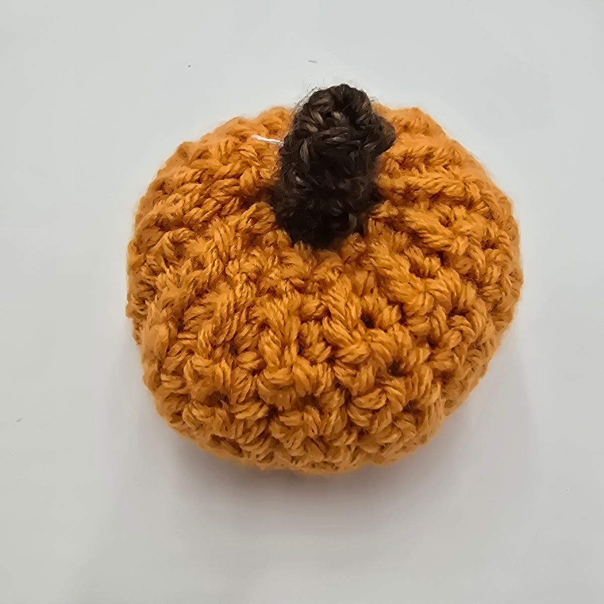 Mini Handmade Pumpkin/Lite Orange #45--Crochet