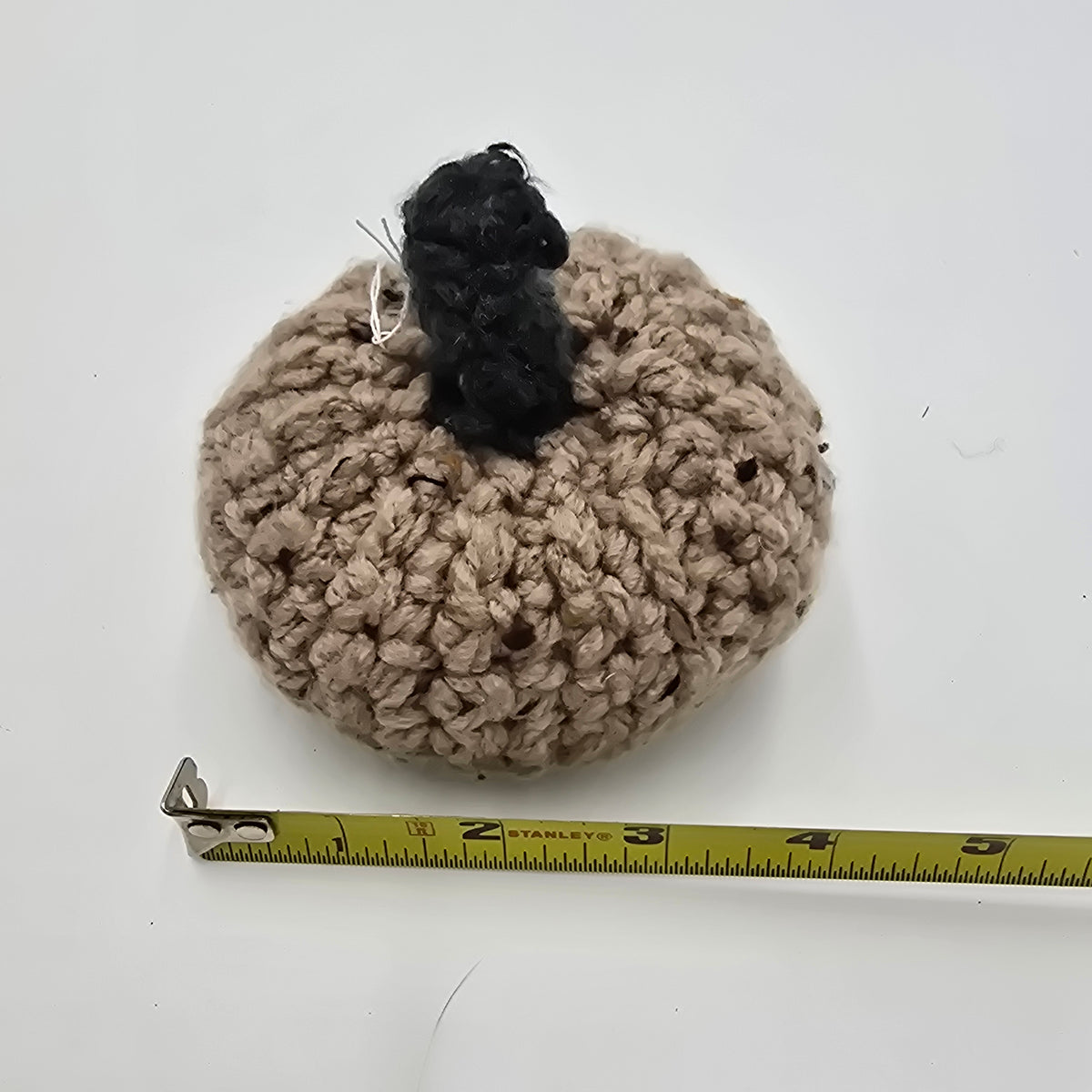 Sm Handmade Pumpkin/Taupe #21--Crochet