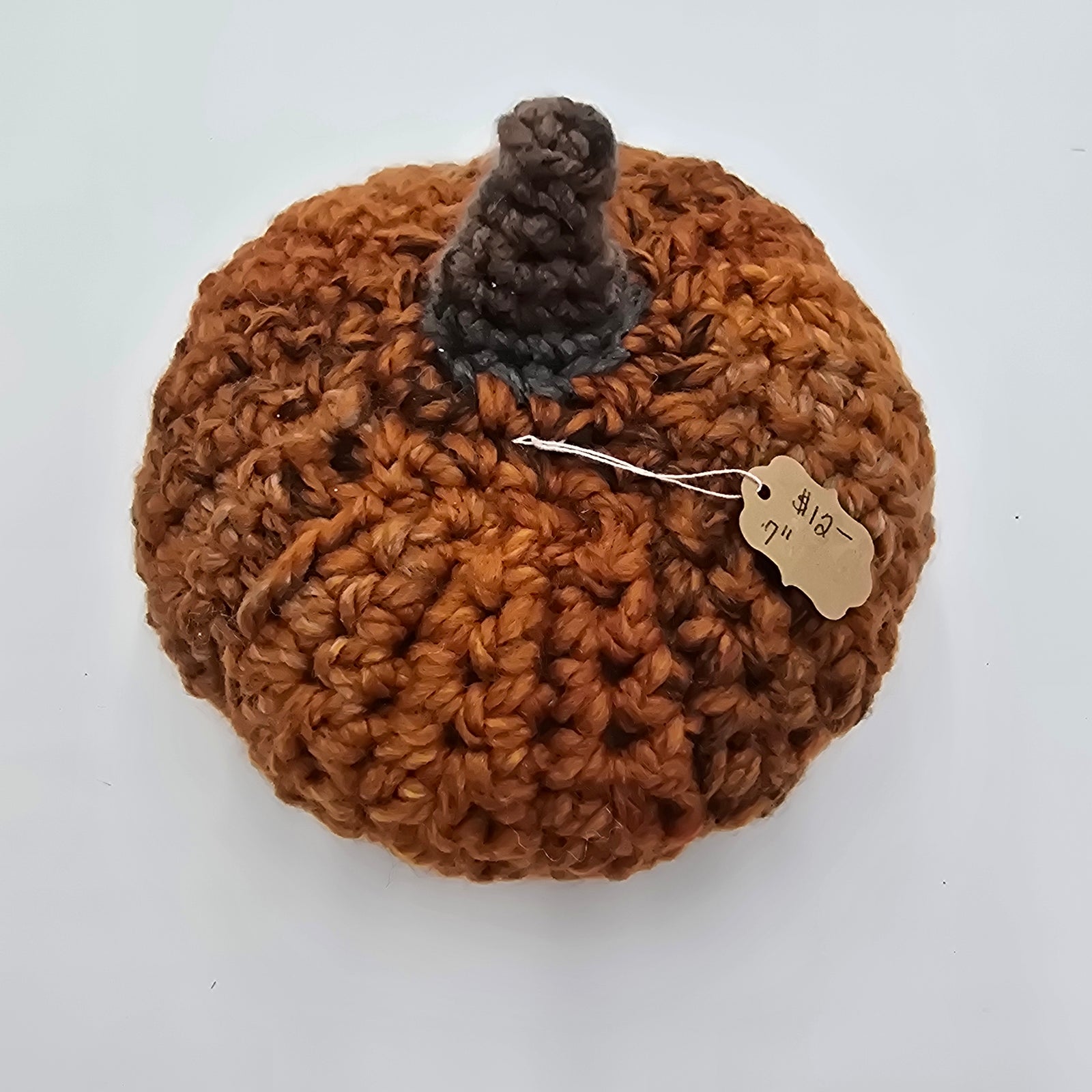 Med Handmade Pumpkin/Rust #15--Crochet