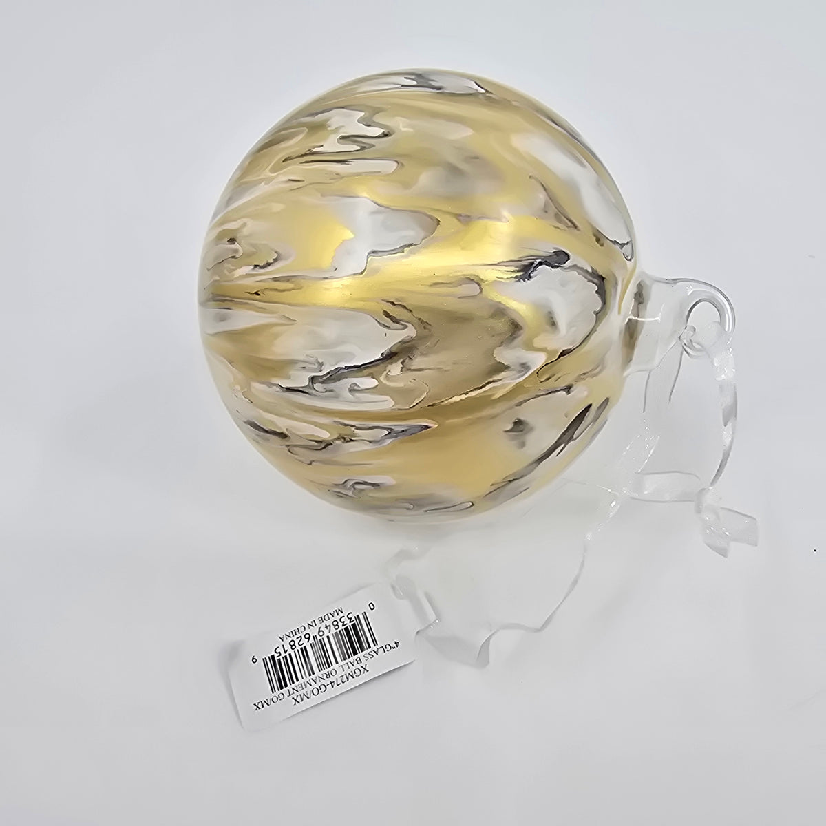 4&quot; Glass Ball Orn/Swirl--#xgm274