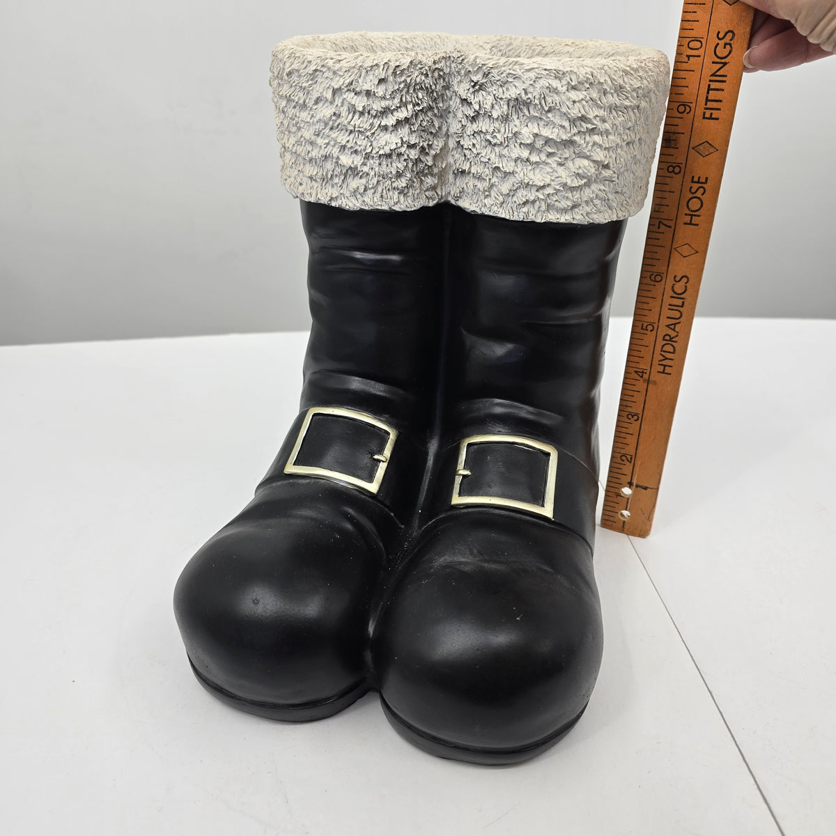 11&quot; Black Santa Boots-#xac702