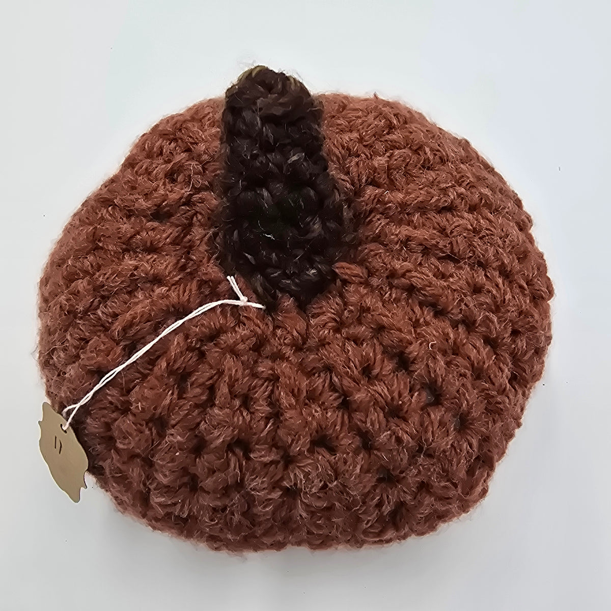 Med Handmade Pumpkin/Rust #11--Crochet
