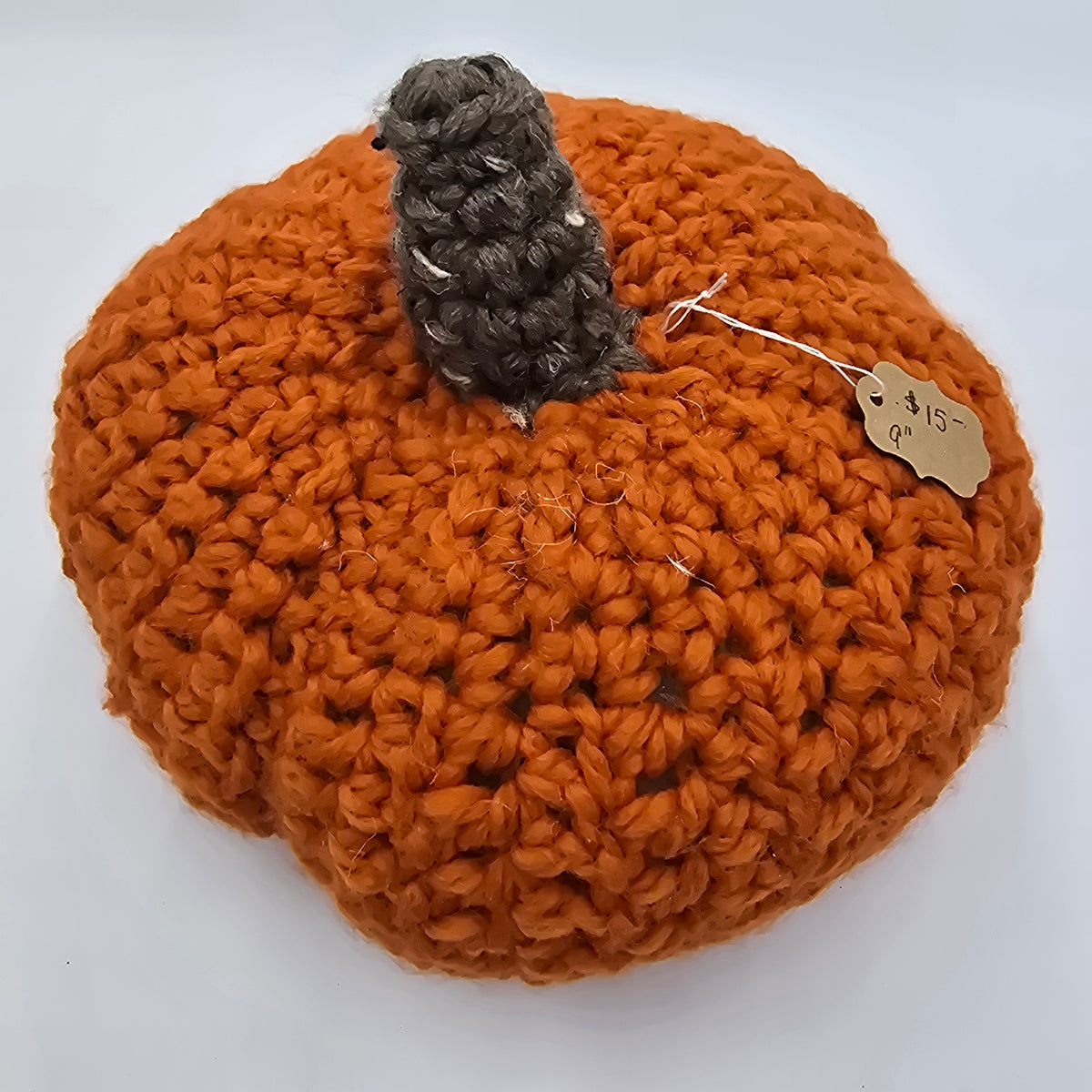 Lg Handmade Pumpkin/Orange #3--Crochet