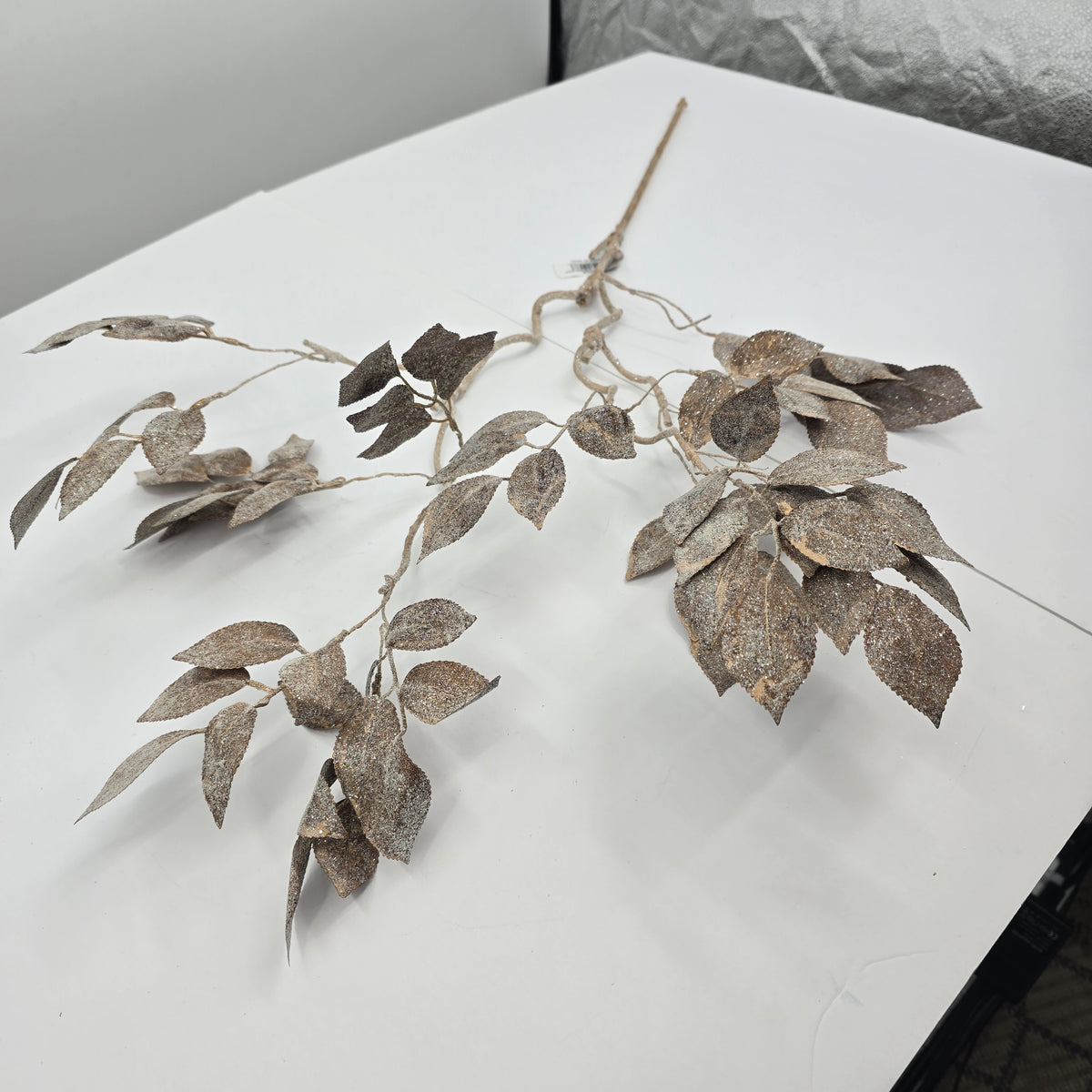 36&quot; Glitter Rose Leaf--#xar560