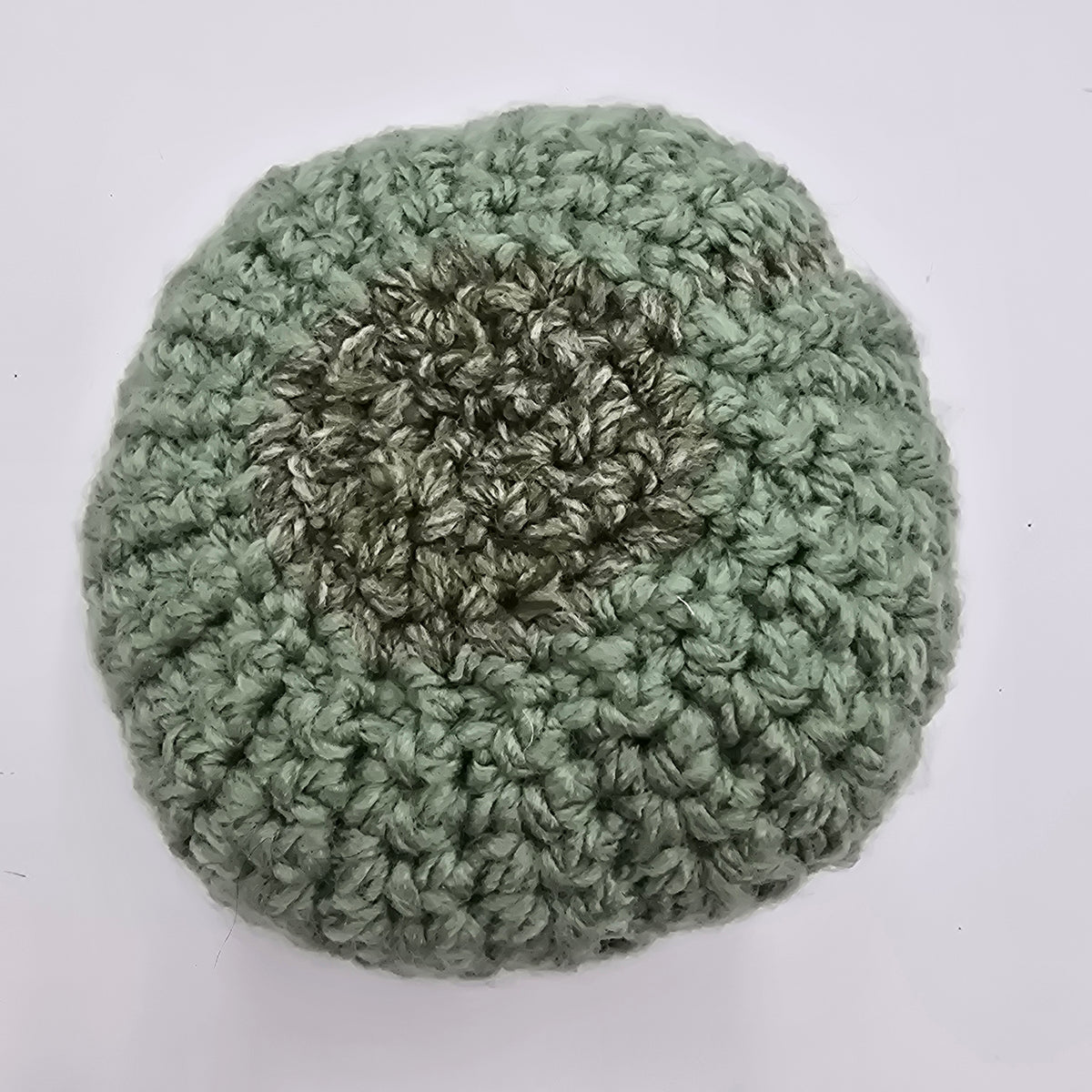 Med Handmade Pumpkin/Sage Green #6--Crochet