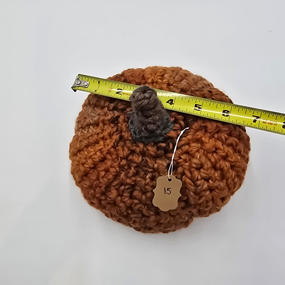 Med Handmade Pumpkin/Rust #15--Crochet