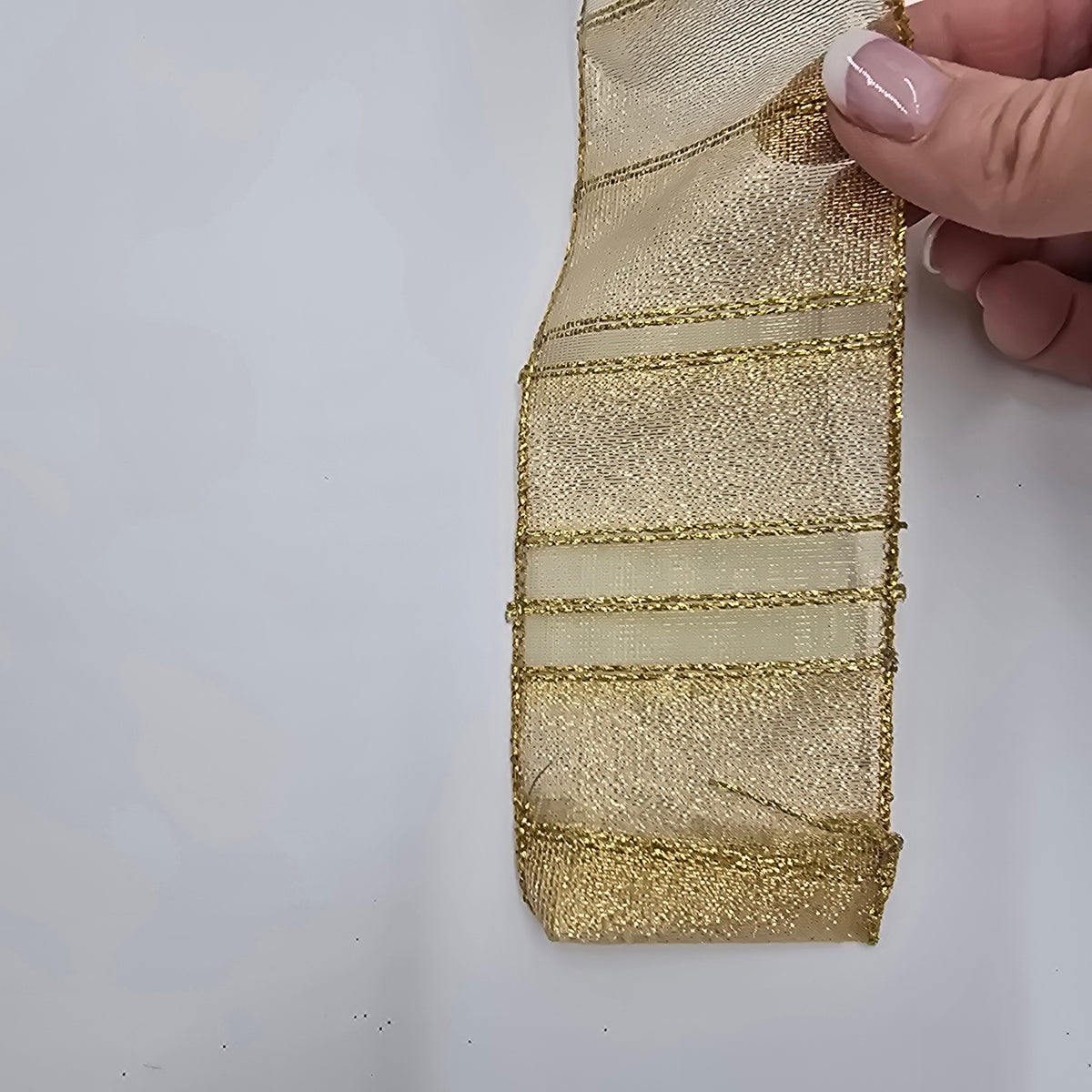 2.5&quot; Sparkle Mesh Ribbon--#re1001-go