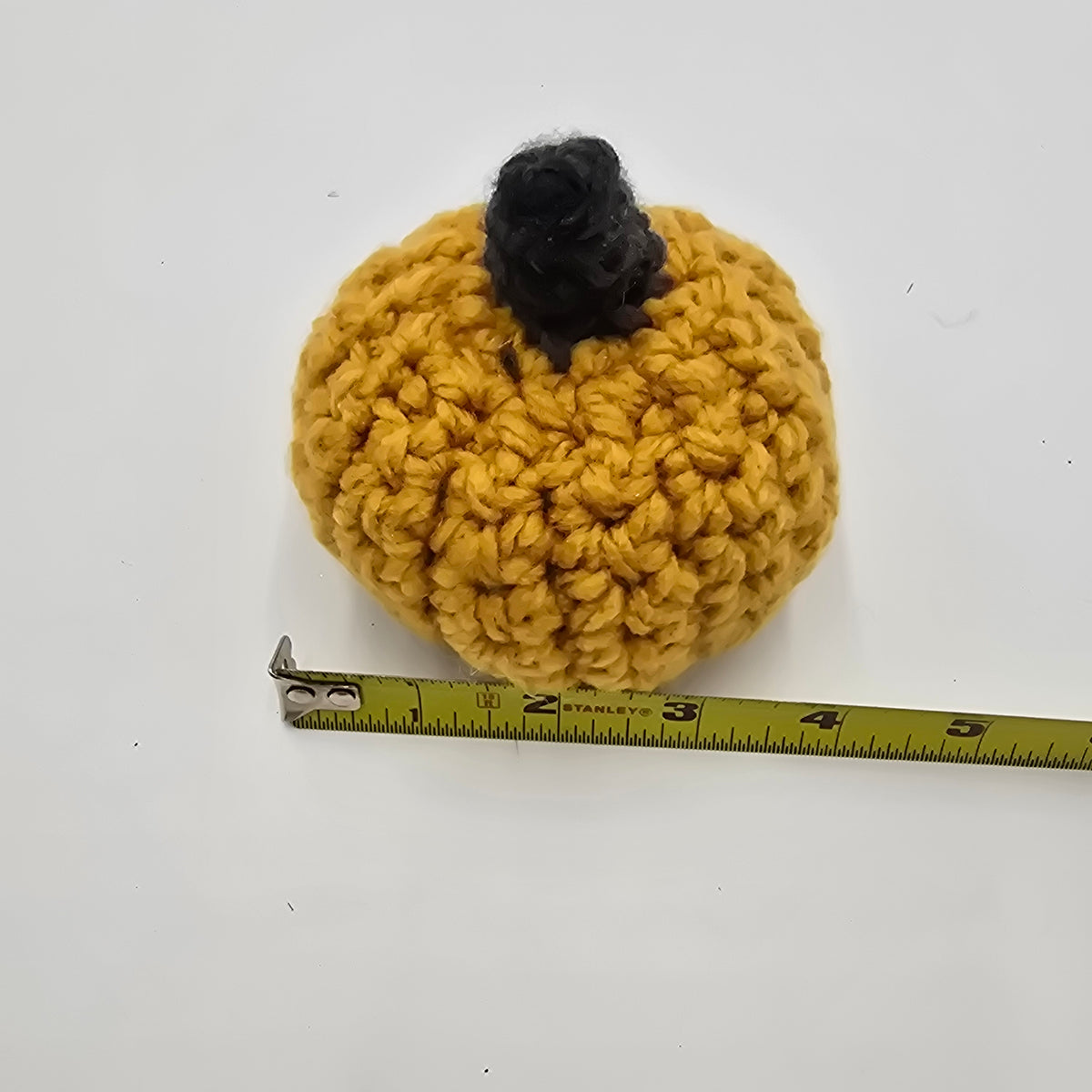 Sm Handmade Pumpkin/Mustard #22--Crochet